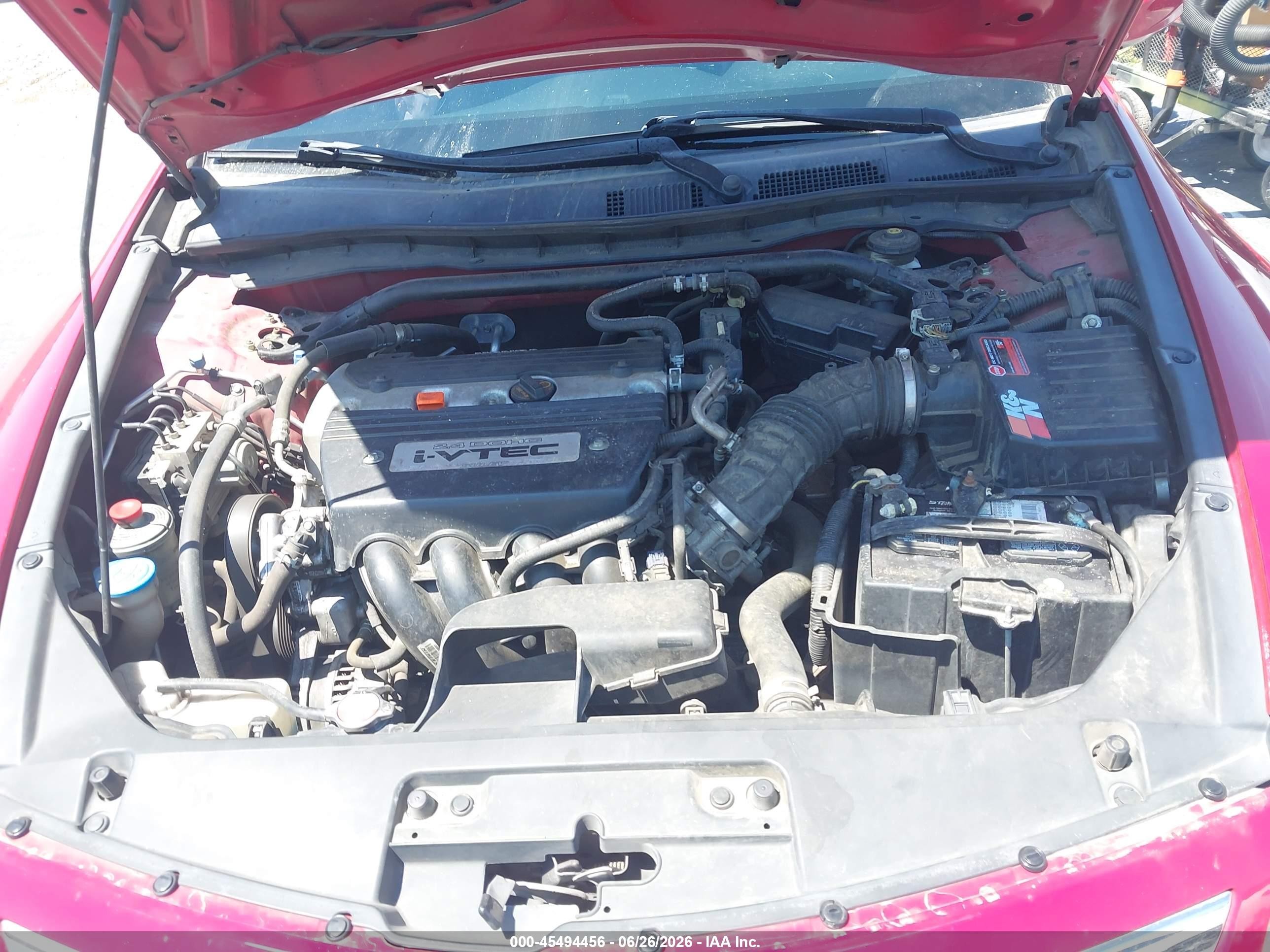 2012 Honda Accord 2.4 Lx-s Red vin: 1HGCS1B36CA001691