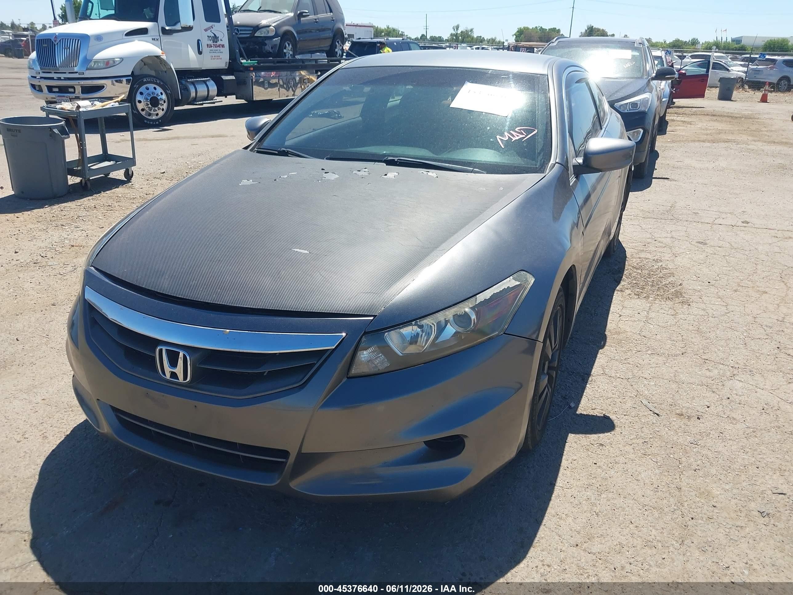 2012 Honda Accord 2.4 Lx-s Gray vin: 1HGCS1B37CA002106