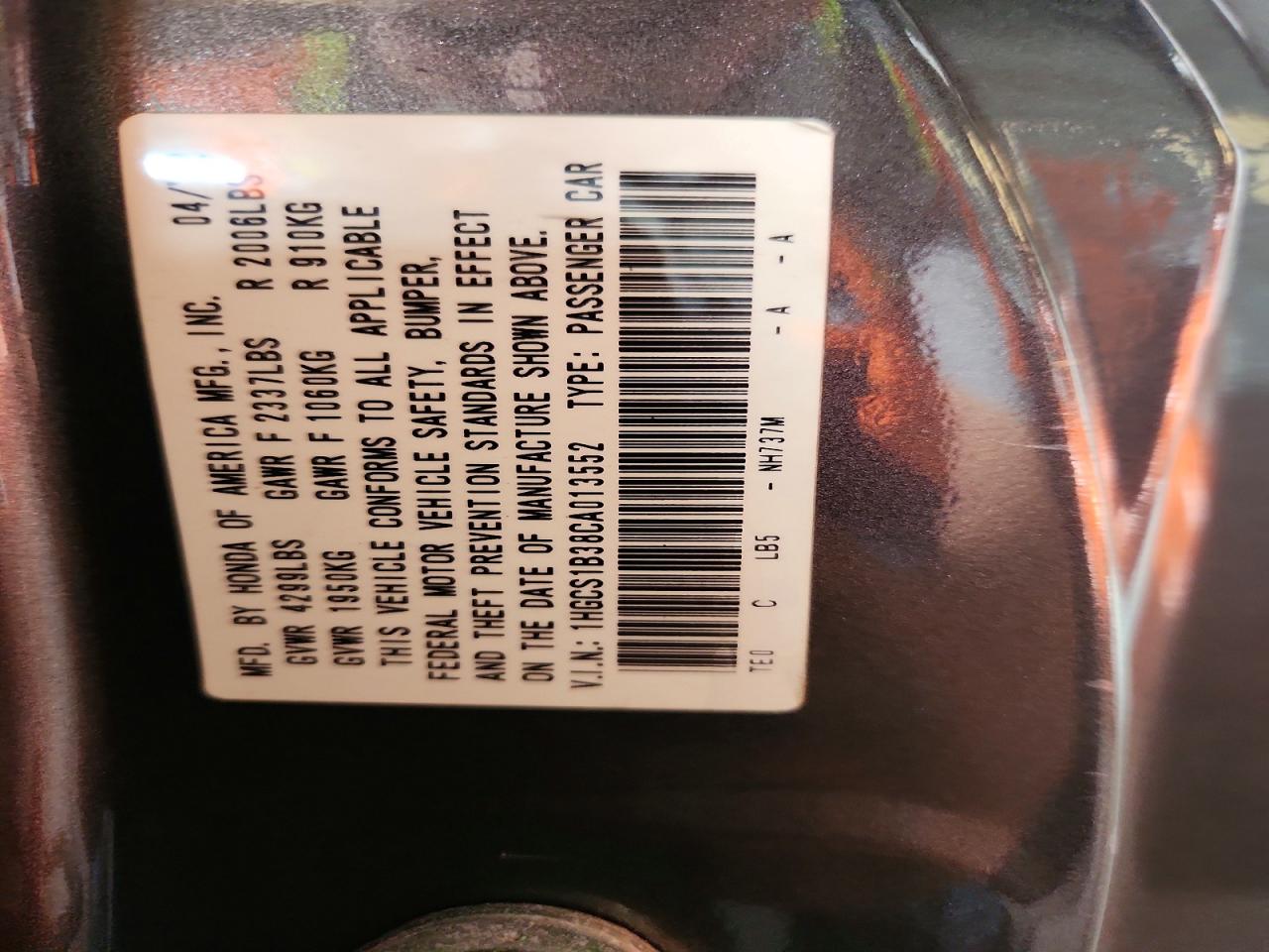 2012 Honda Accord Lx Charcoal vin: 1HGCS1B38CA013552