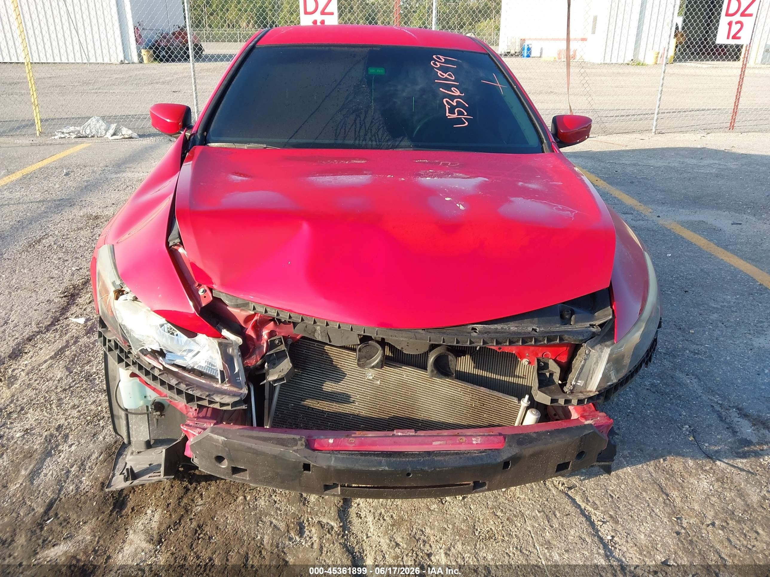 2012 Honda Accord 2.4 Lx-s Red vin: 1HGCS1B38CA016323