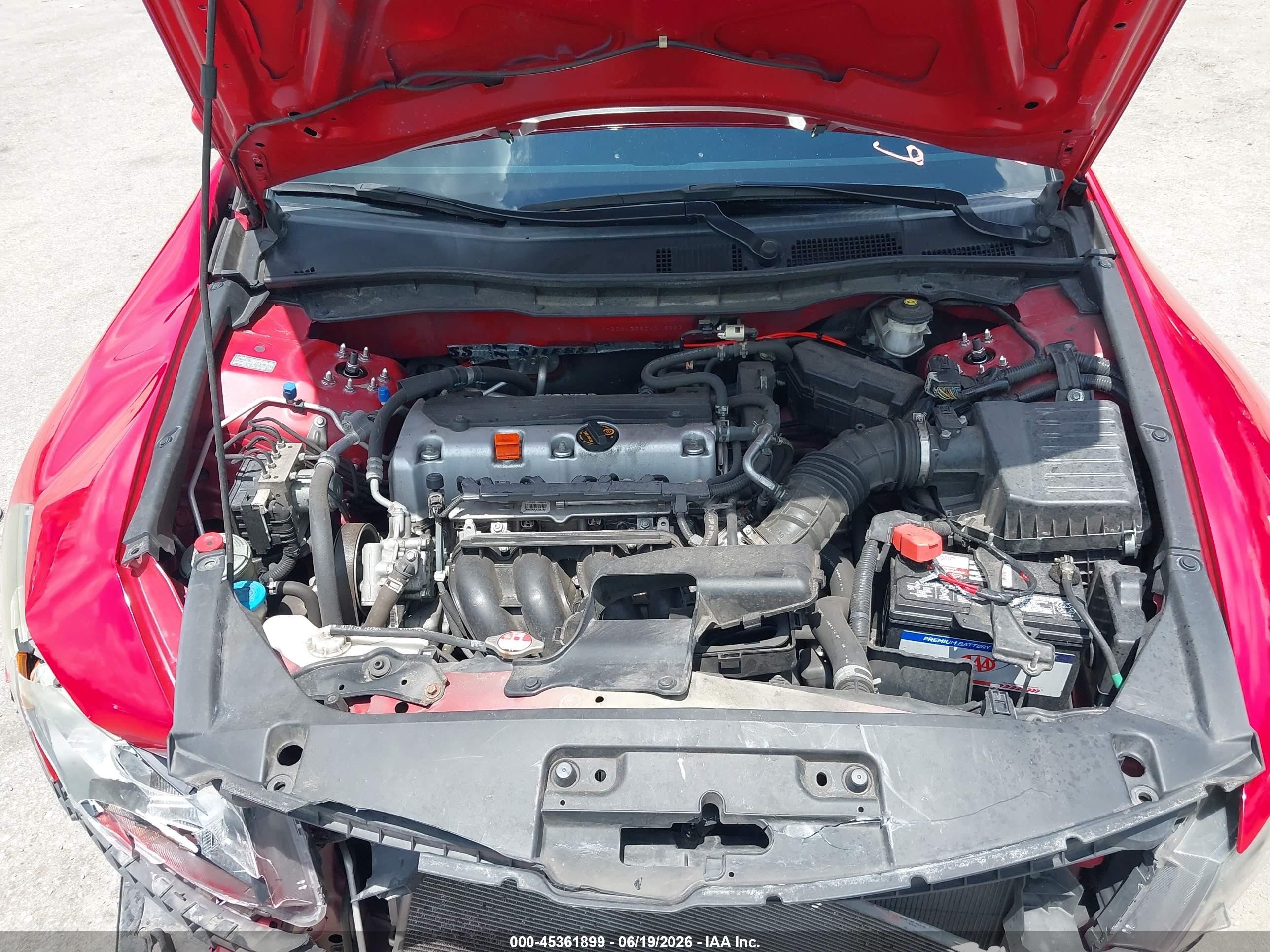 2012 Honda Accord 2.4 Lx-s Red vin: 1HGCS1B38CA016323