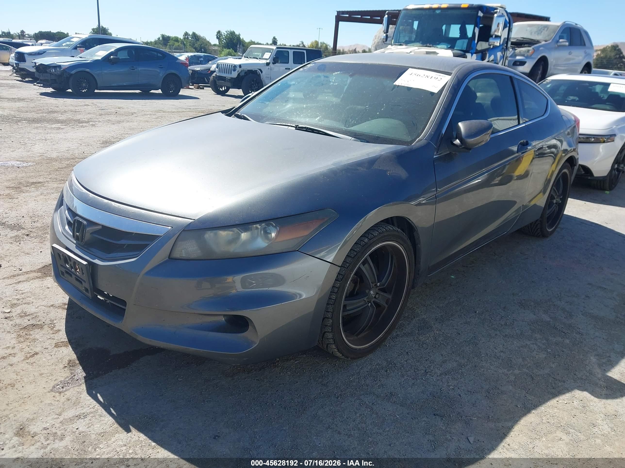 2011 Honda Accord 2.4 Lx-s Gray vin: 1HGCS1B3XBA015334