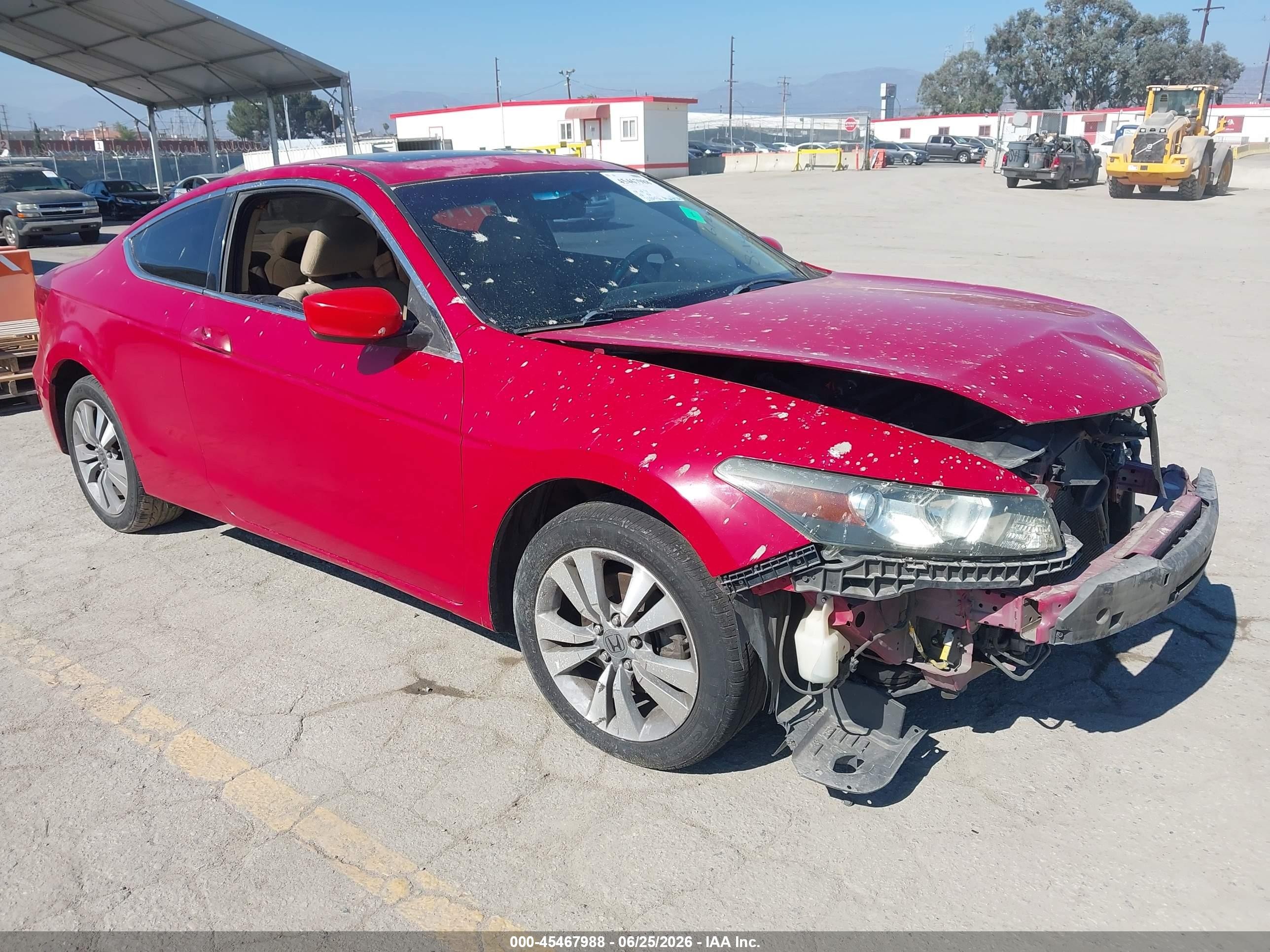 2011 Honda Accord 2.4 Ex Red vin: 1HGCS1B70BA000618