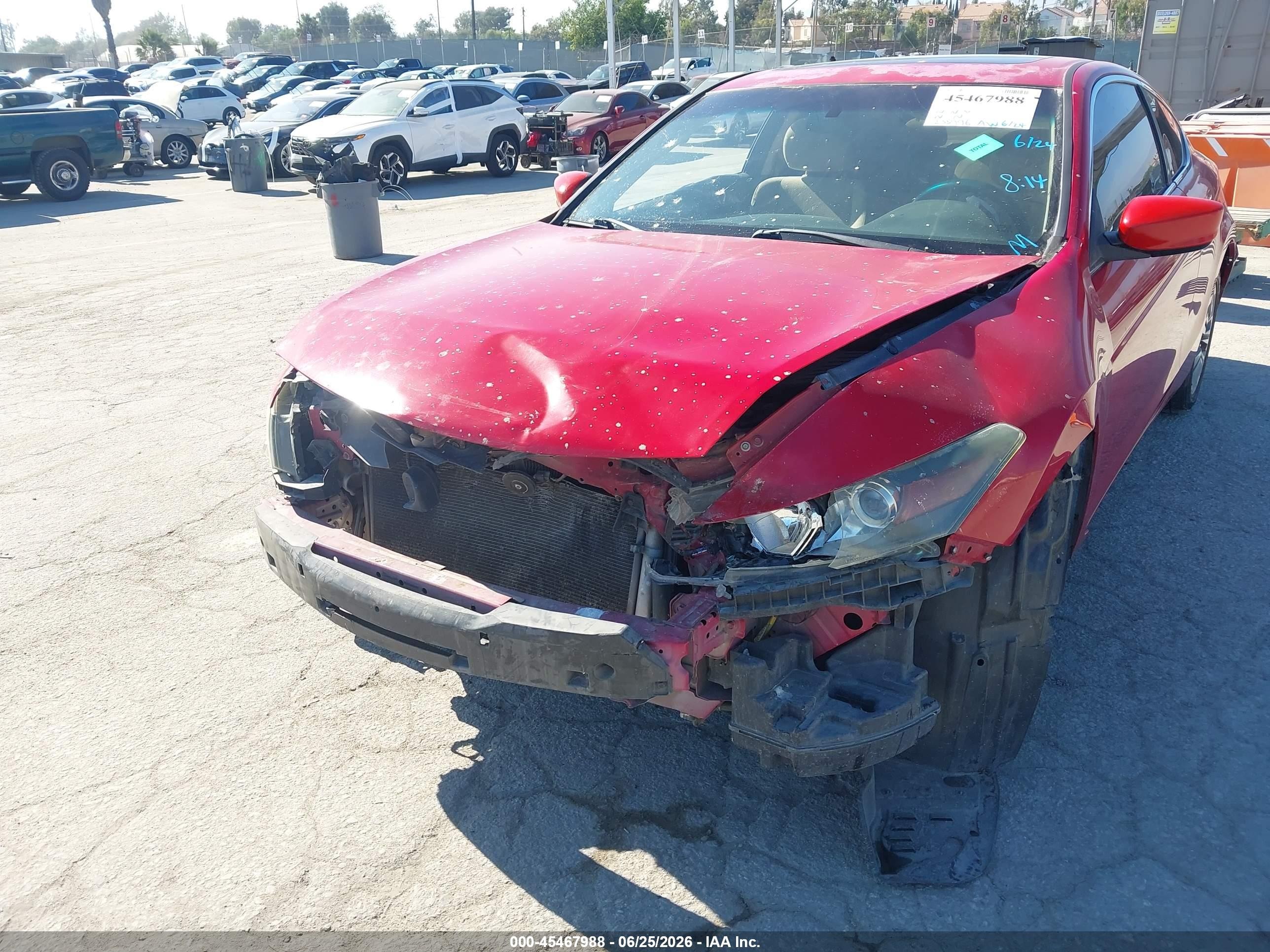 2011 Honda Accord 2.4 Ex Red vin: 1HGCS1B70BA000618