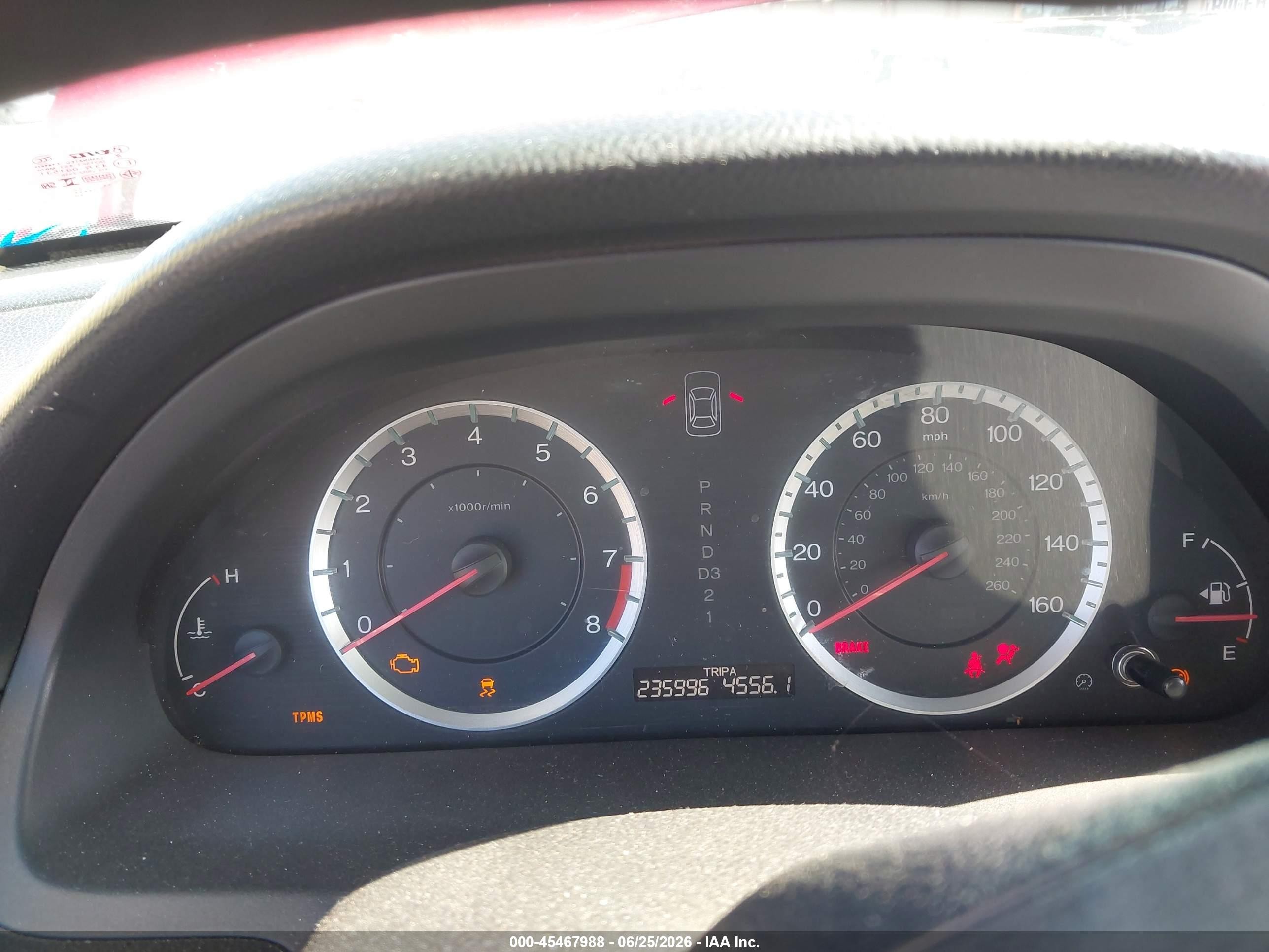 2011 Honda Accord 2.4 Ex Red vin: 1HGCS1B70BA000618