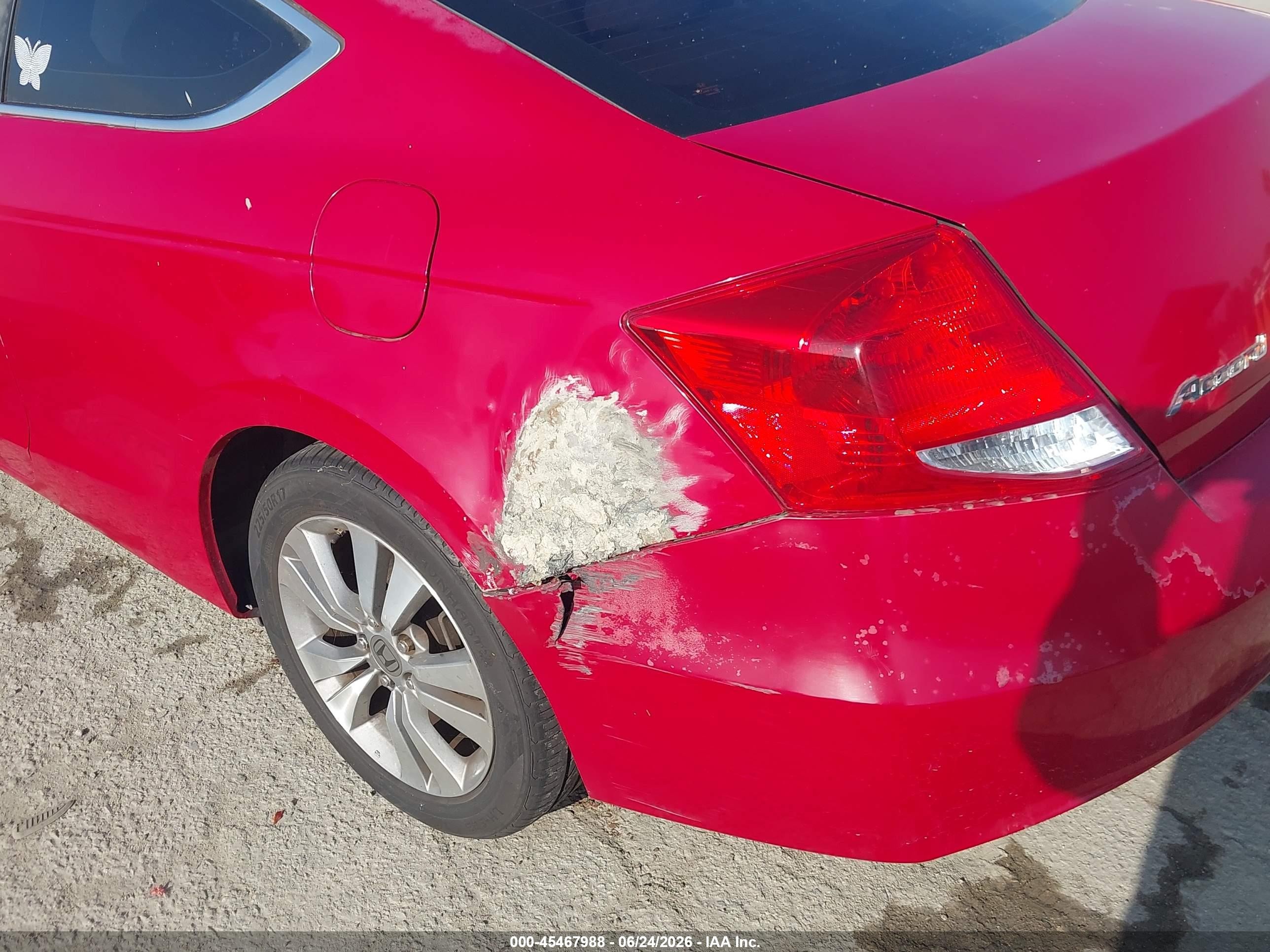 2011 Honda Accord 2.4 Ex Red vin: 1HGCS1B70BA000618