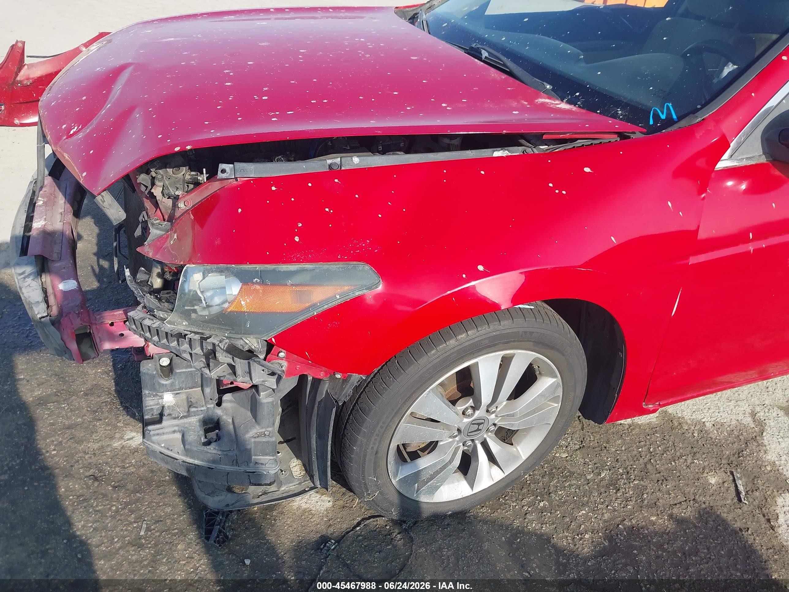 2011 Honda Accord 2.4 Ex Red vin: 1HGCS1B70BA000618