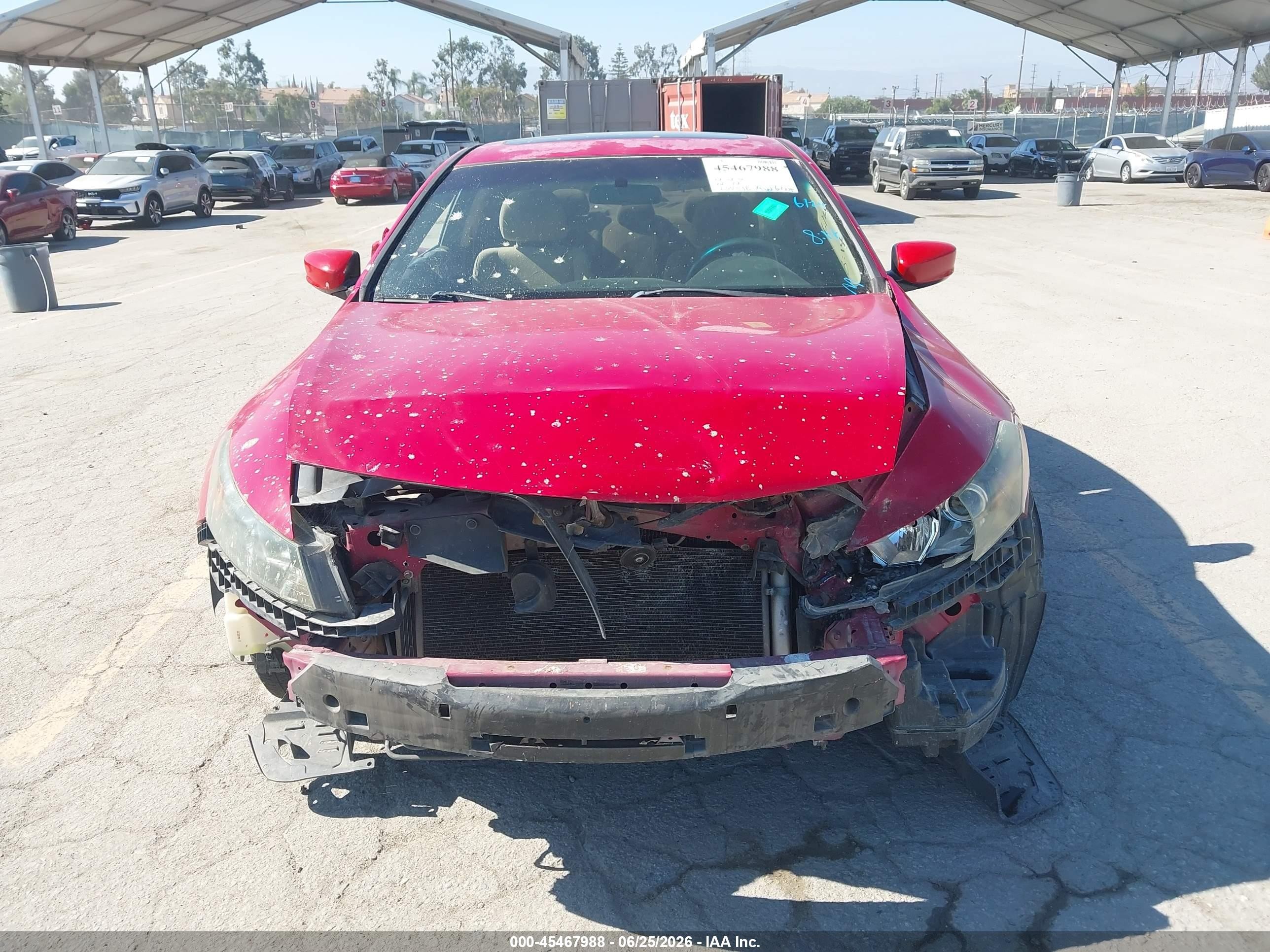 2011 Honda Accord 2.4 Ex Red vin: 1HGCS1B70BA000618