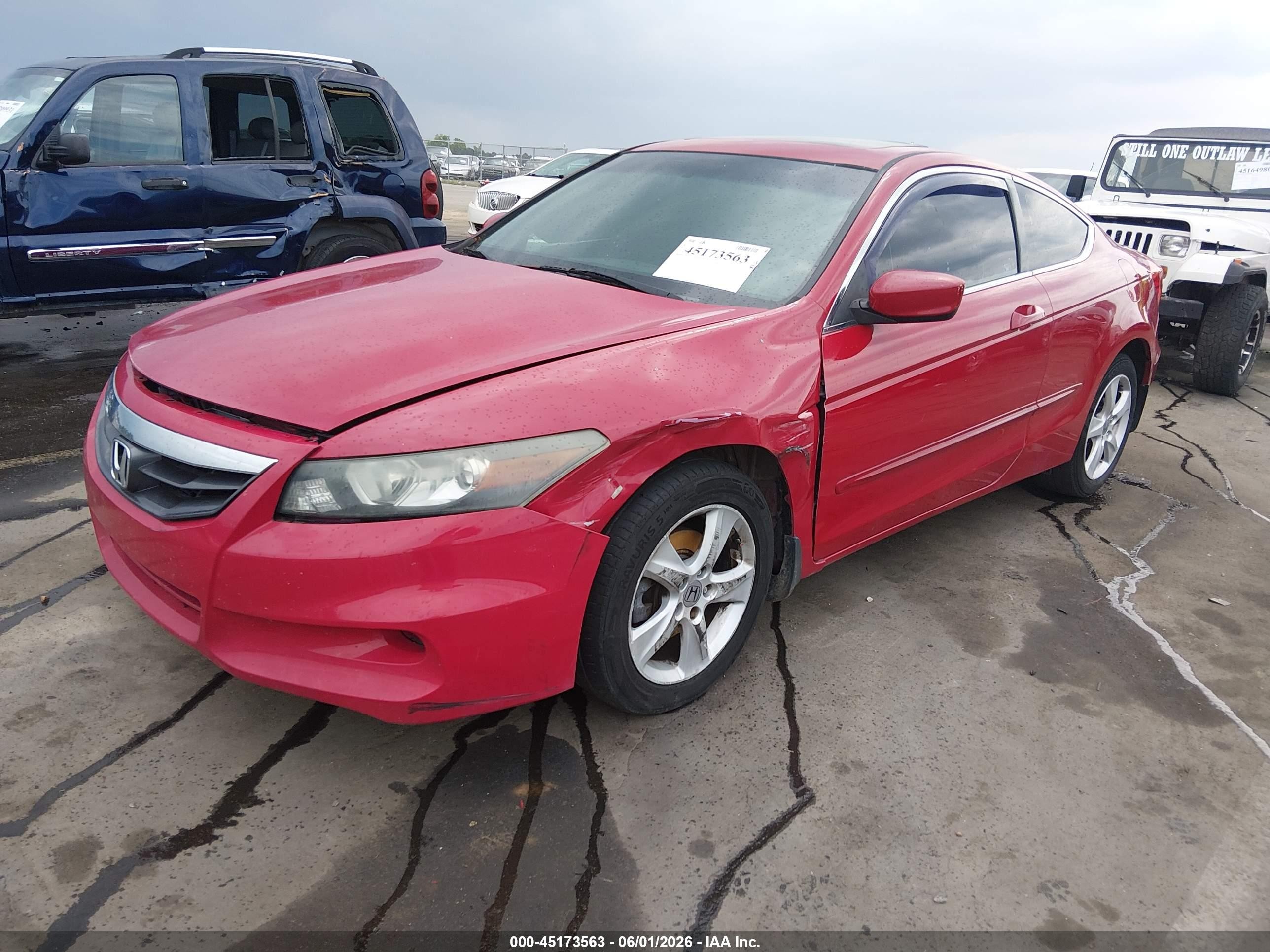 2012 Honda Accord 2.4 Ex Красный vin: 1HGCS1B70CA012253