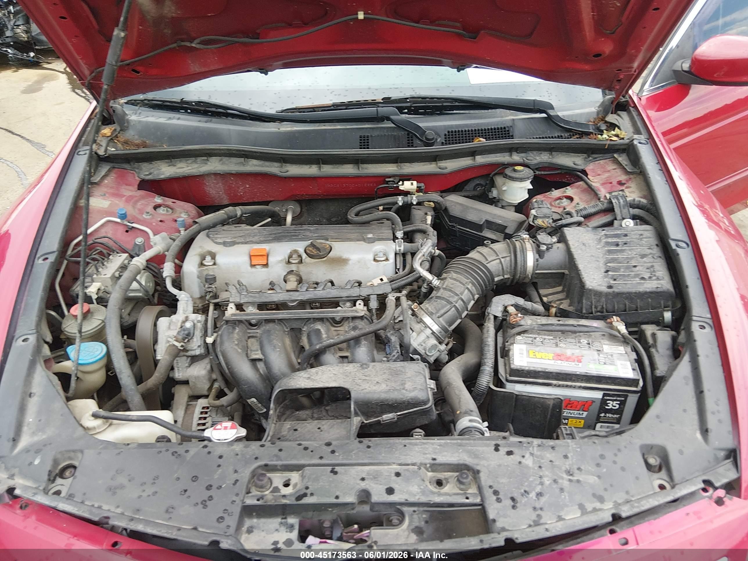 2012 Honda Accord 2.4 Ex Красный vin: 1HGCS1B70CA012253