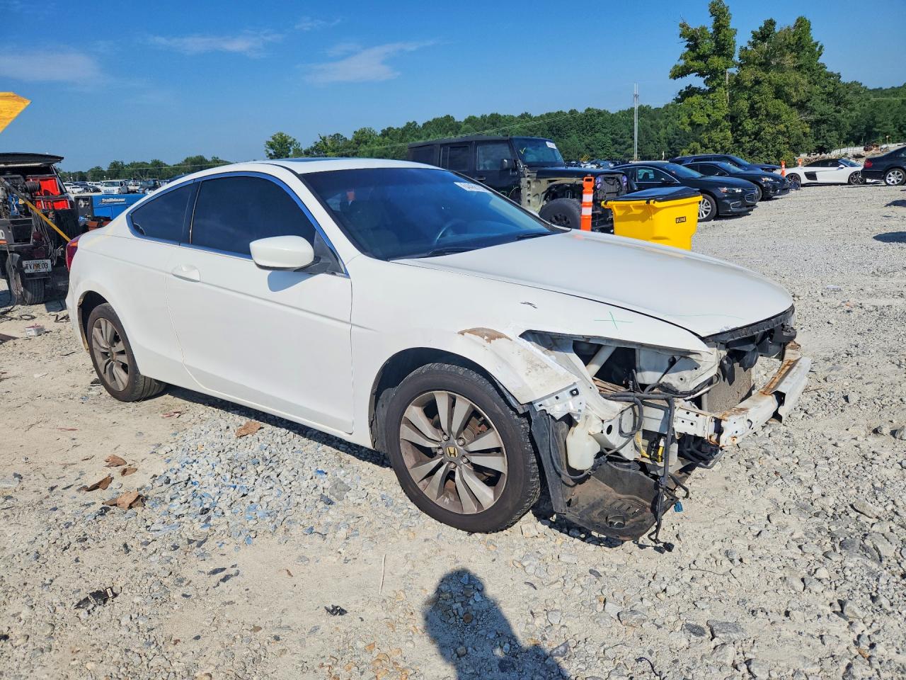 2012 Honda Accord Ex White vin: 1HGCS1B72CA022699
