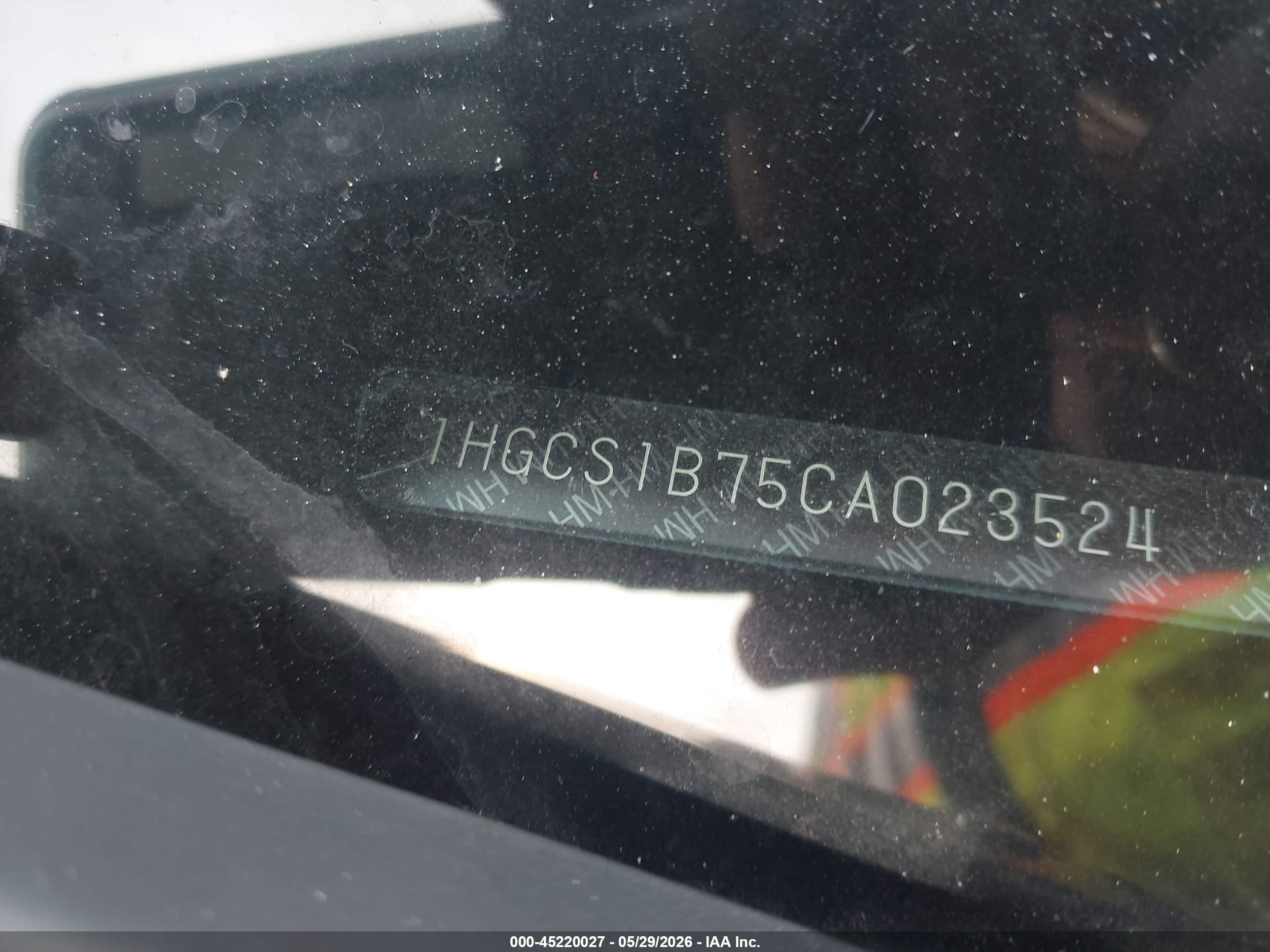 2012 Honda Accord 2.4 Ex Красный vin: 1HGCS1B75CA023524
