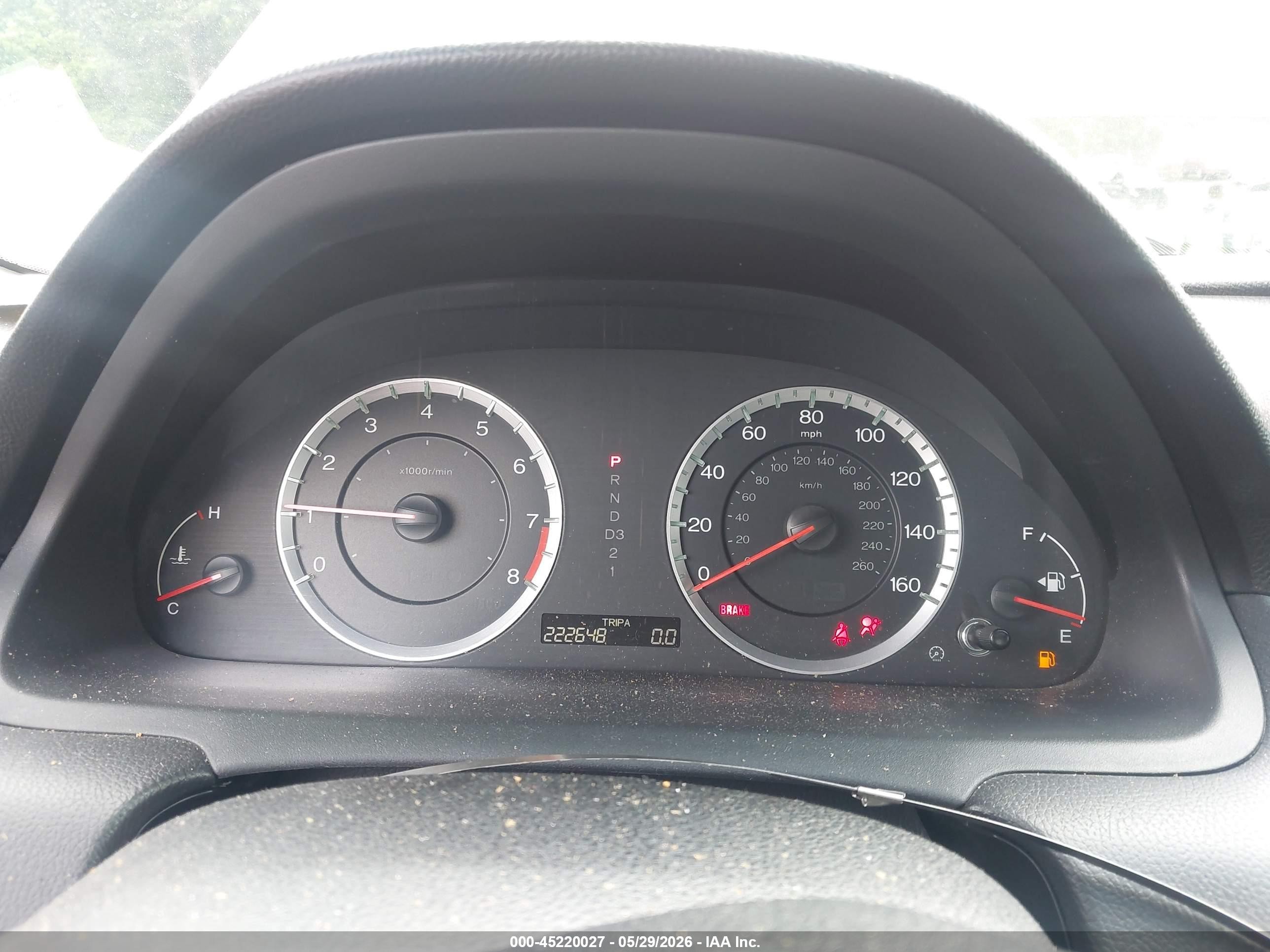 2012 Honda Accord 2.4 Ex Красный vin: 1HGCS1B75CA023524