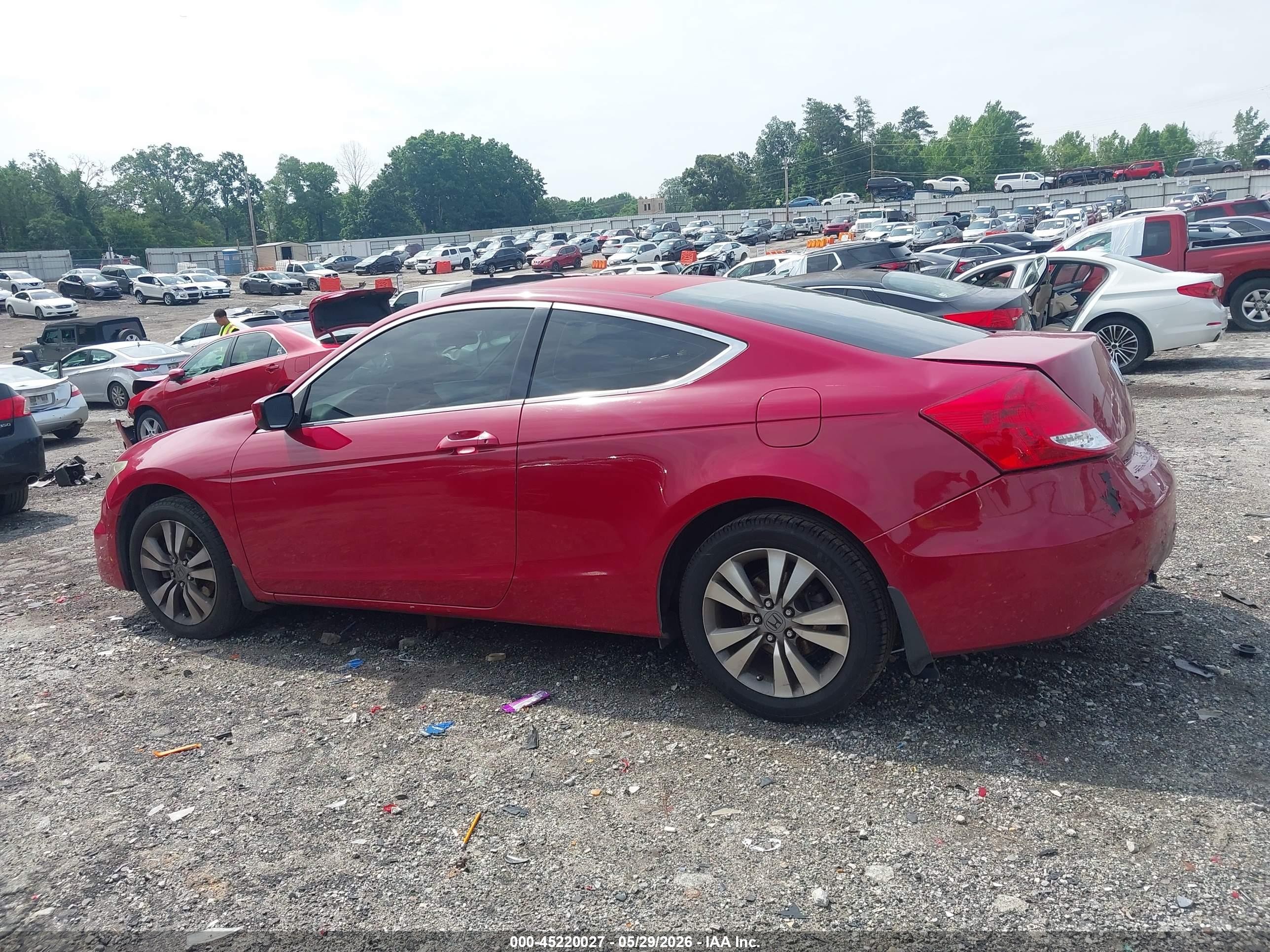 2012 Honda Accord 2.4 Ex Красный vin: 1HGCS1B75CA023524