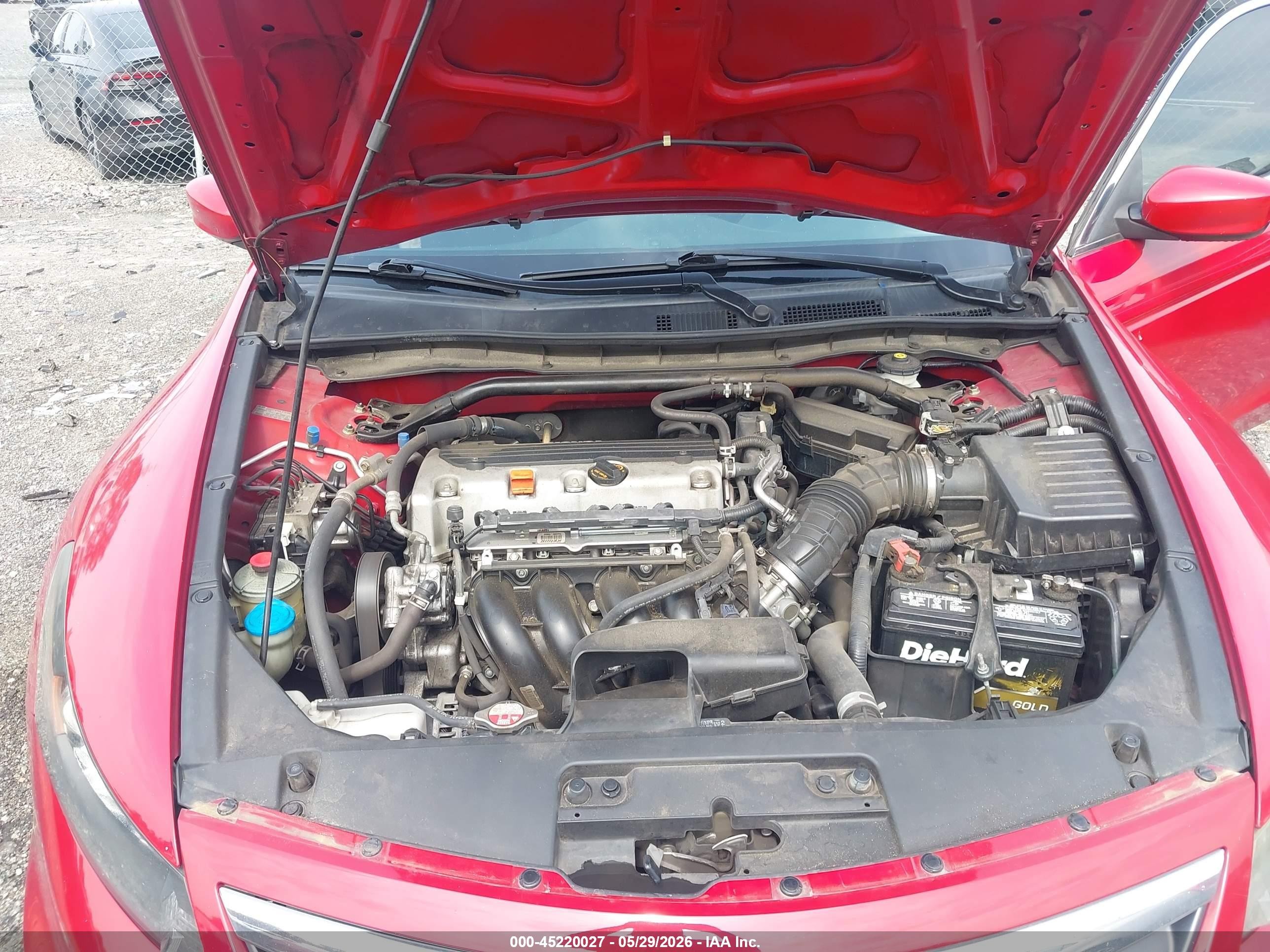 2012 Honda Accord 2.4 Ex Красный vin: 1HGCS1B75CA023524
