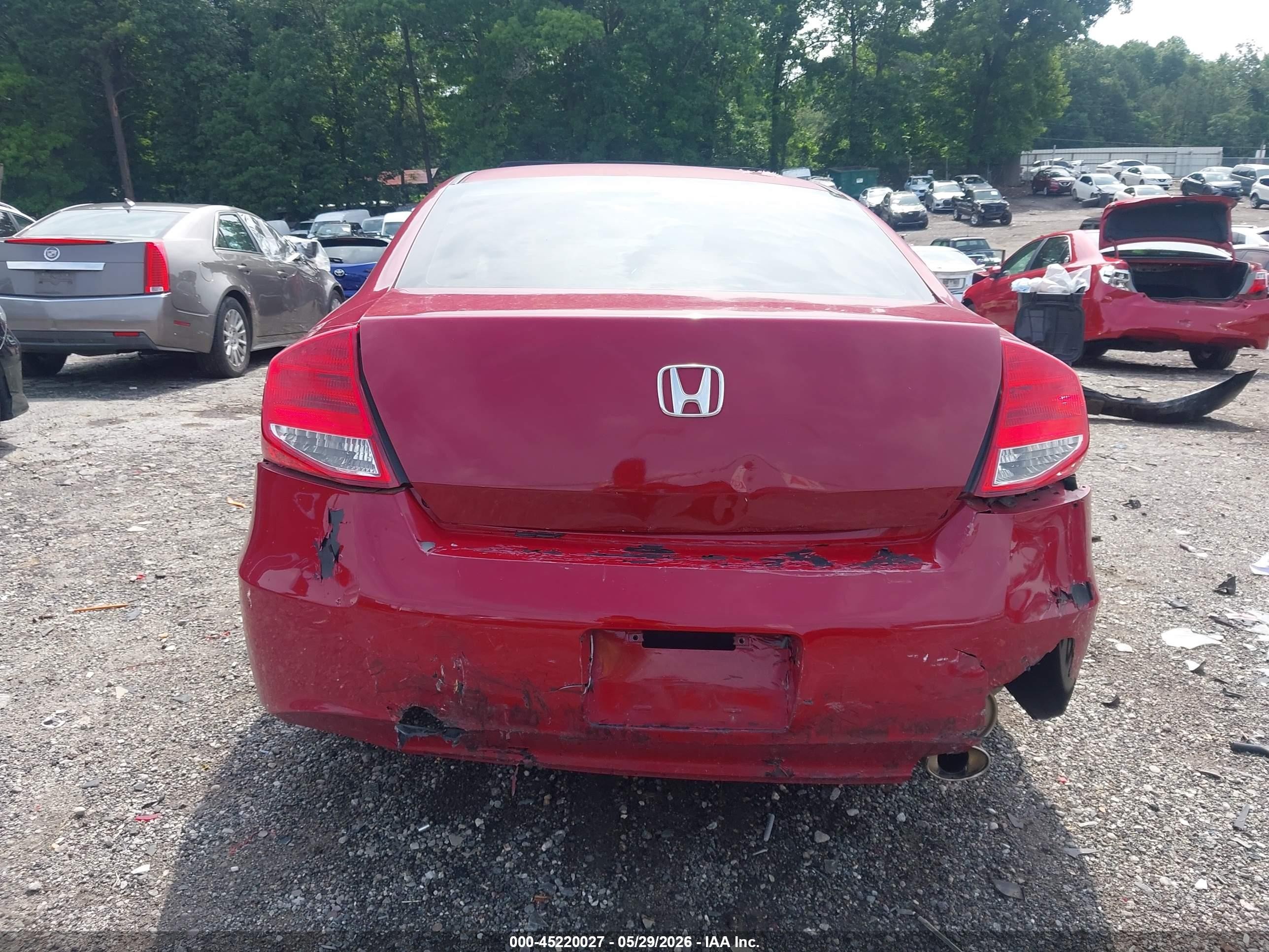 2012 Honda Accord 2.4 Ex Красный vin: 1HGCS1B75CA023524