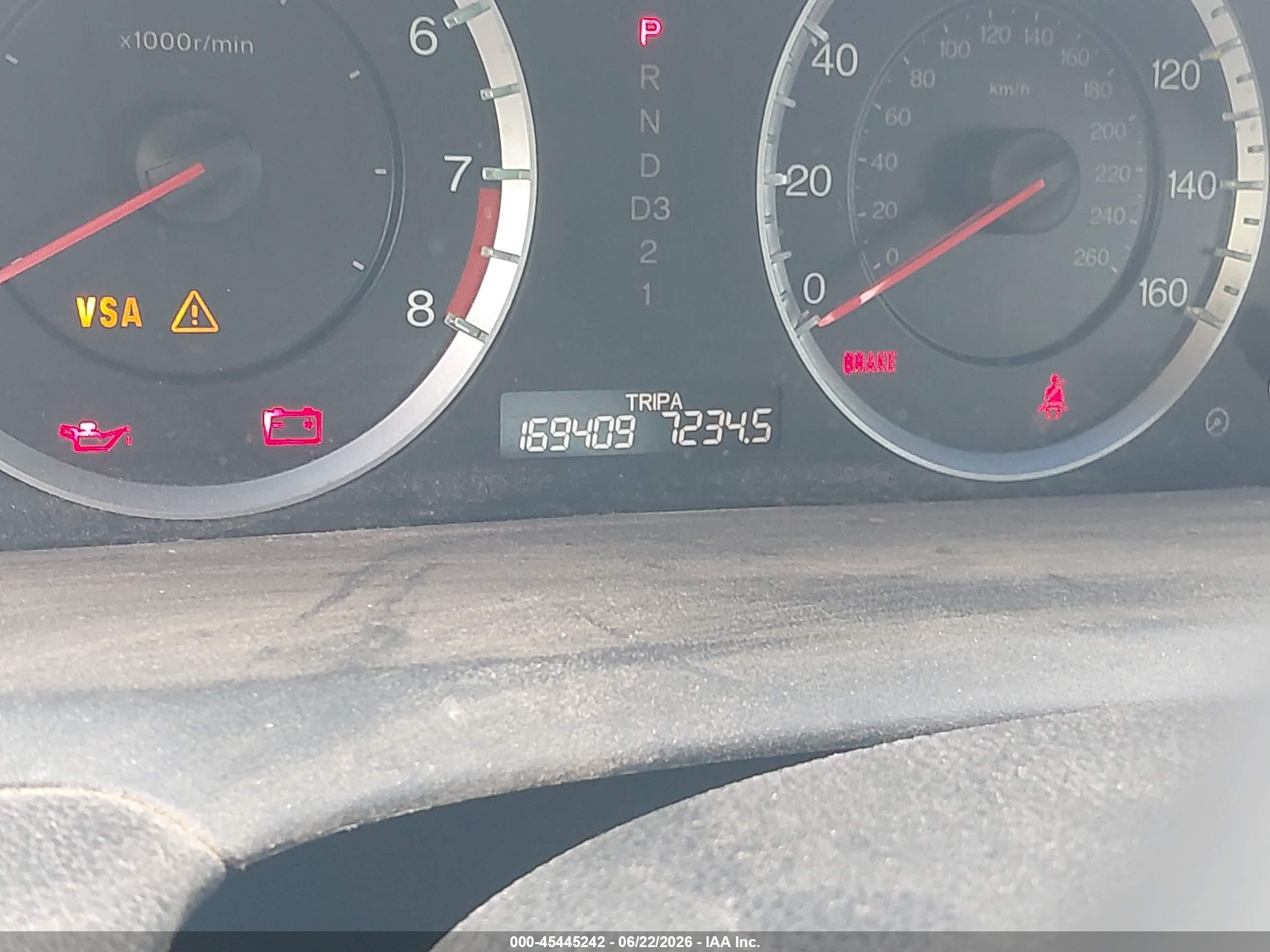2010 Honda Accord 2.4 Ex Gray vin: 1HGCS1B77AA009959