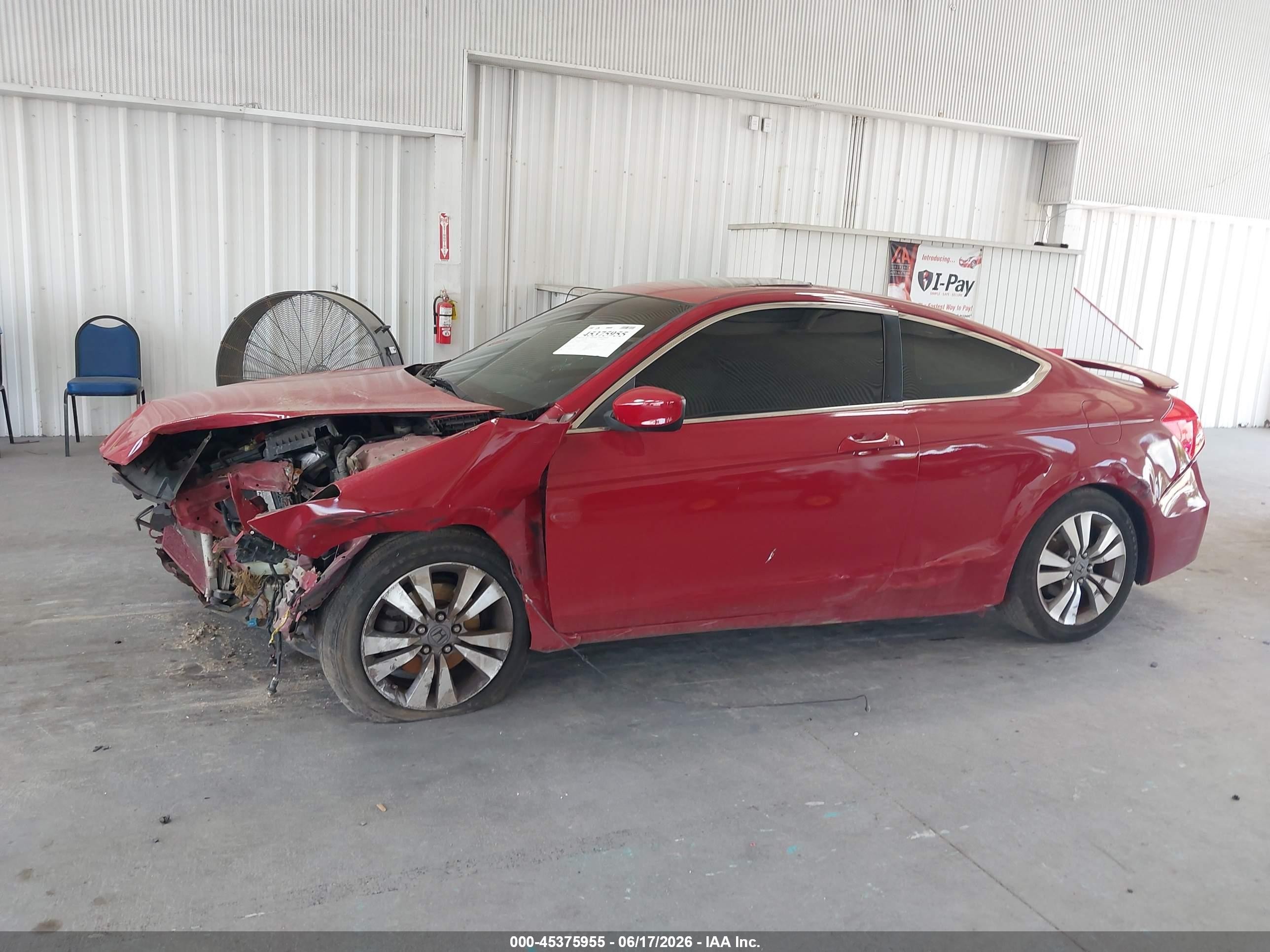 2012 Honda Accord 2.4 Ex Red vin: 1HGCS1B77CA003680