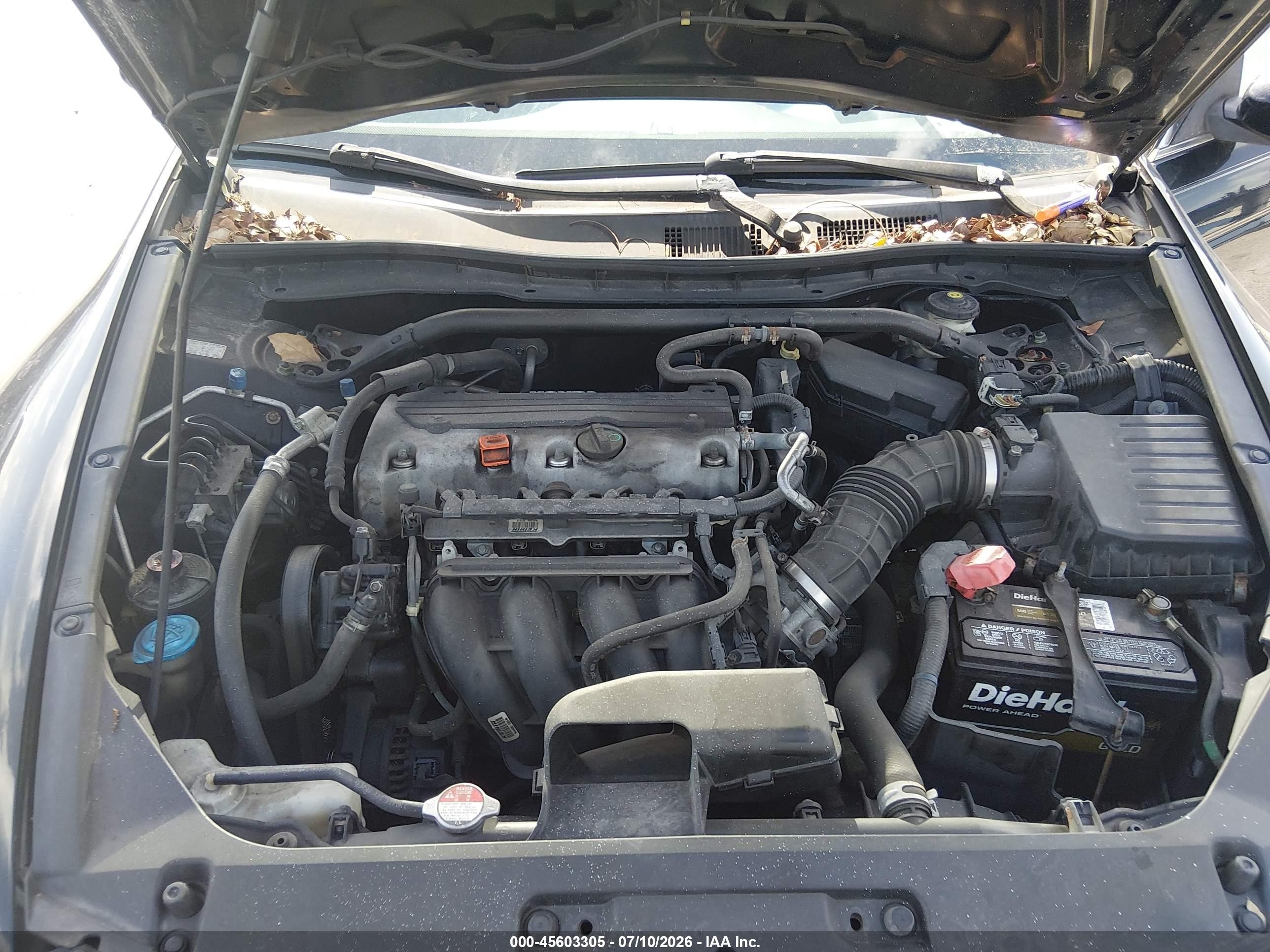2010 Honda Accord 2.4 Ex Черный vin: 1HGCS1B79AA011289
