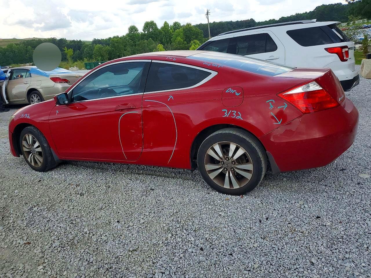 2010 Honda Accord Ex Red vin: 1HGCS1B79AA011325