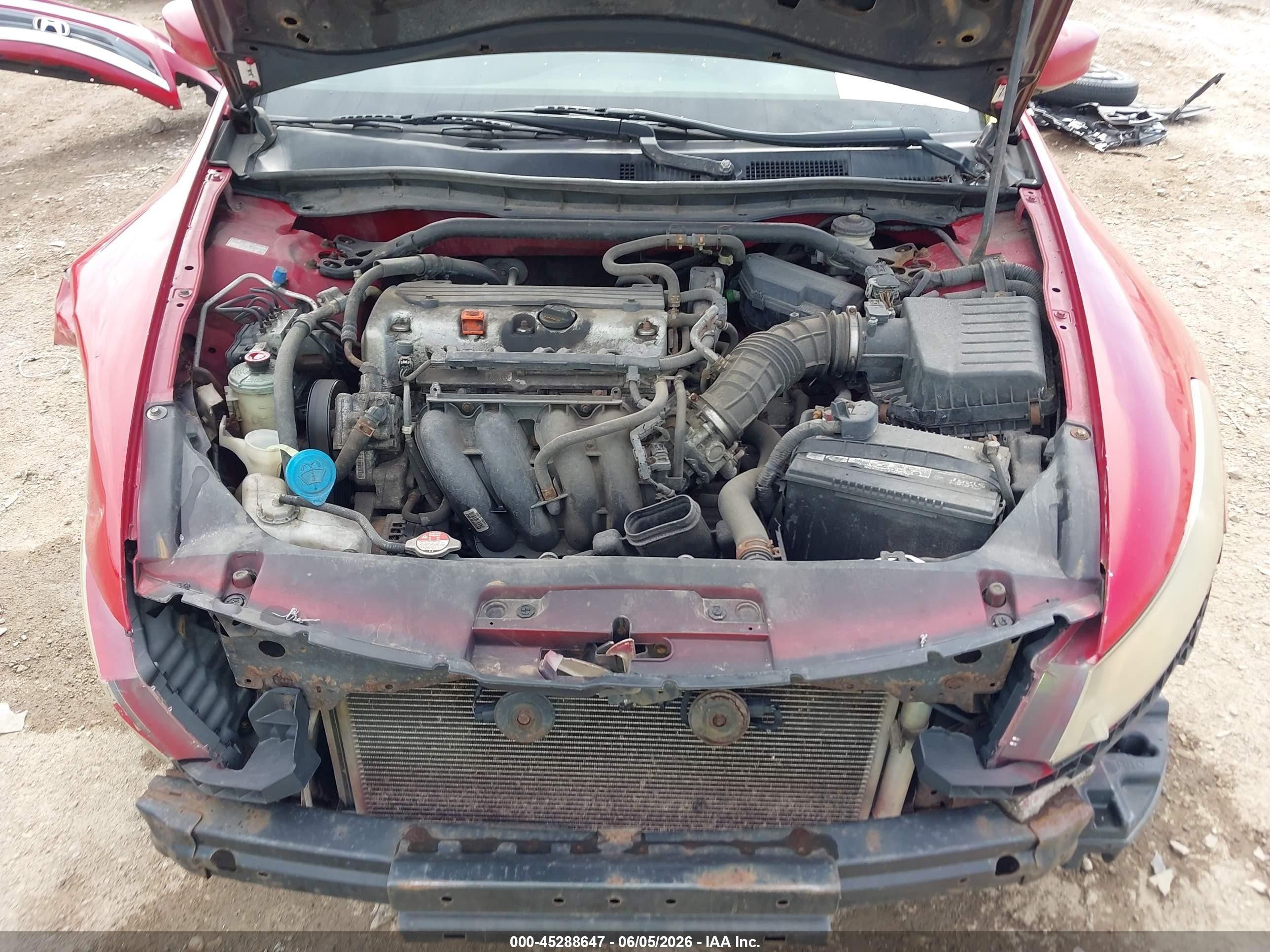 2012 Honda Accord 2.4 Ex Red vin: 1HGCS1B79CA015460