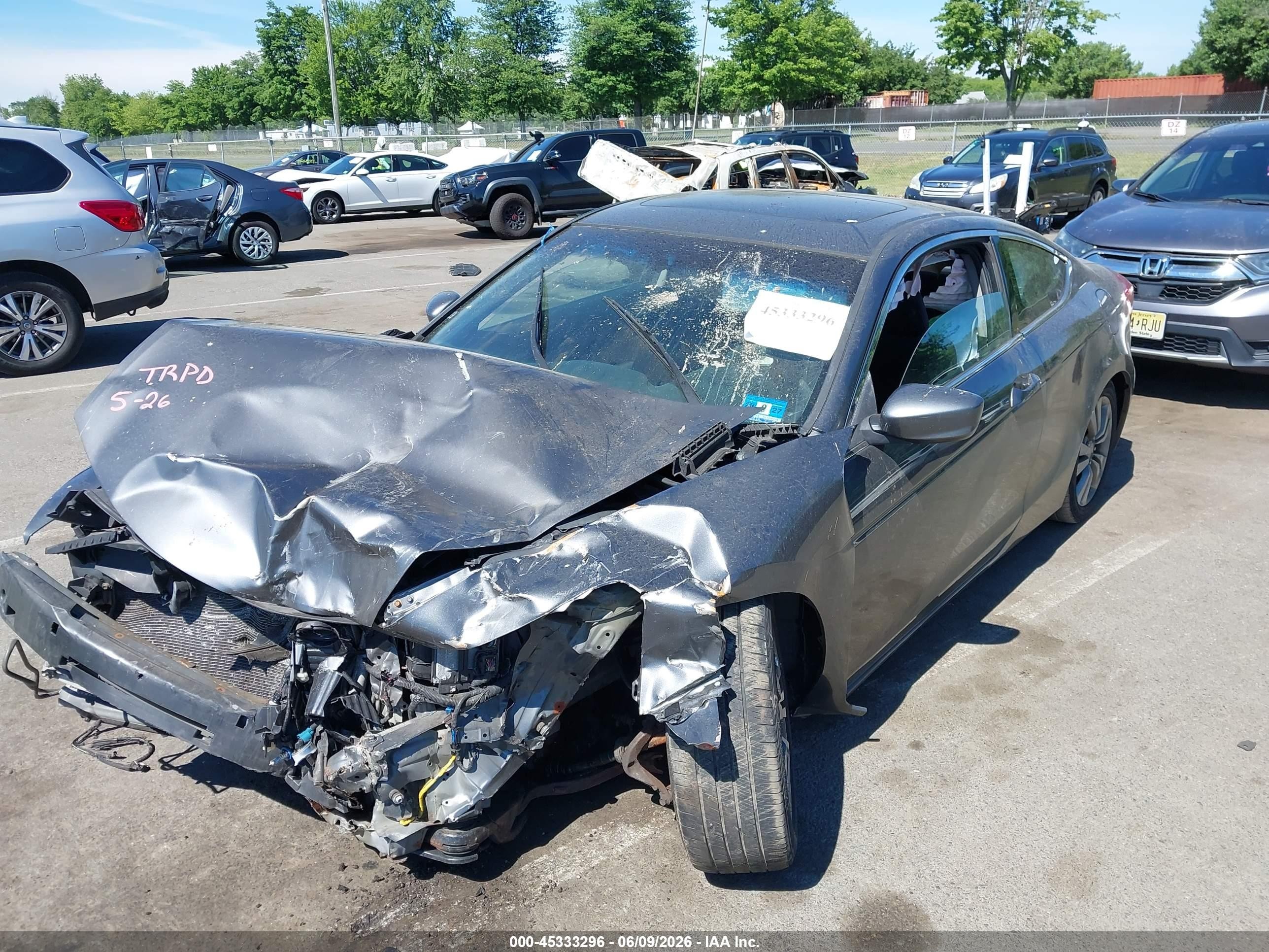 2012 Honda Accord 2.4 Ex Gray vin: 1HGCS1B7XCA018514