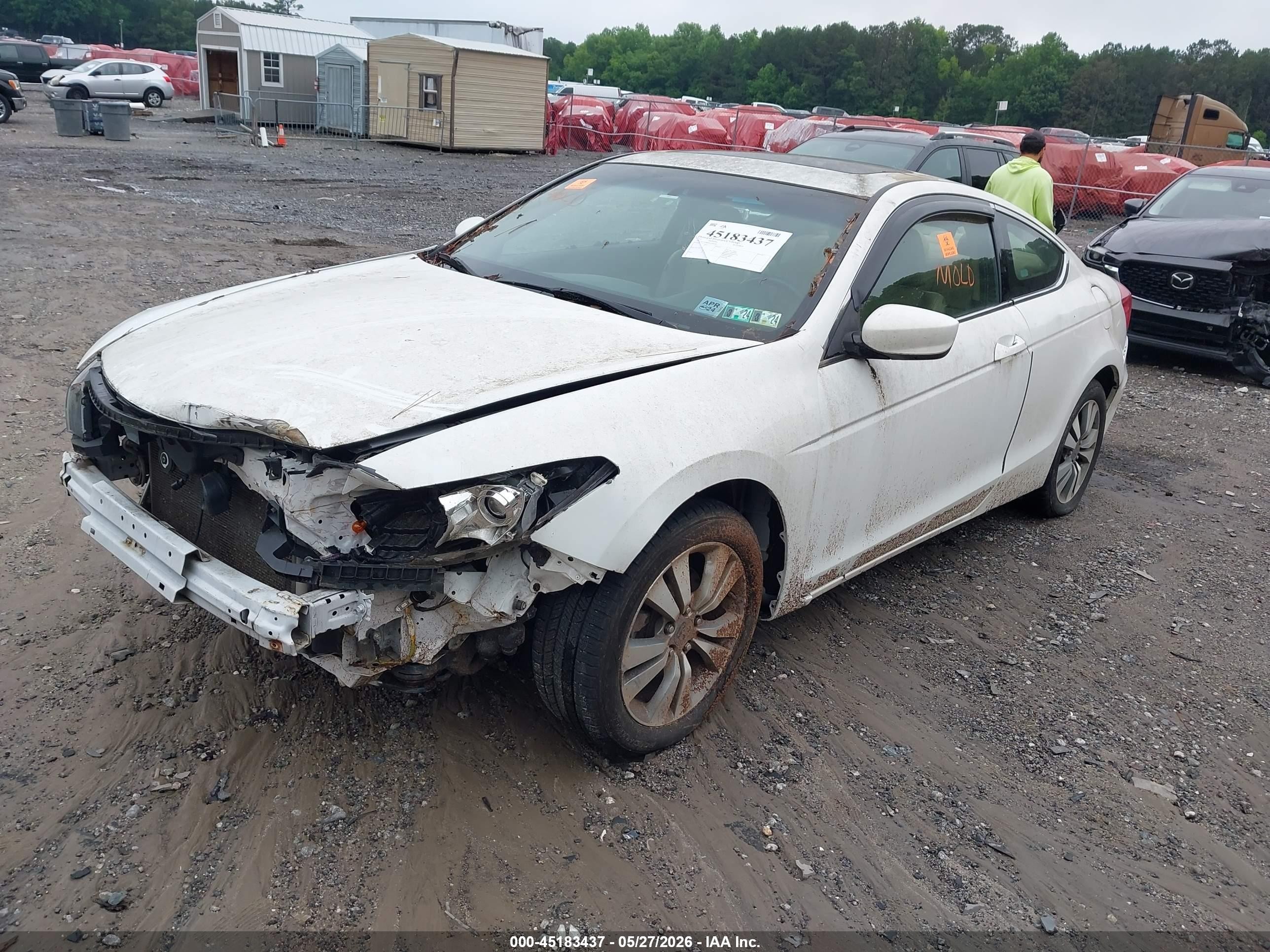 2011 Honda Accord 2.4 Ex-l Белый vin: 1HGCS1B80BA004760
