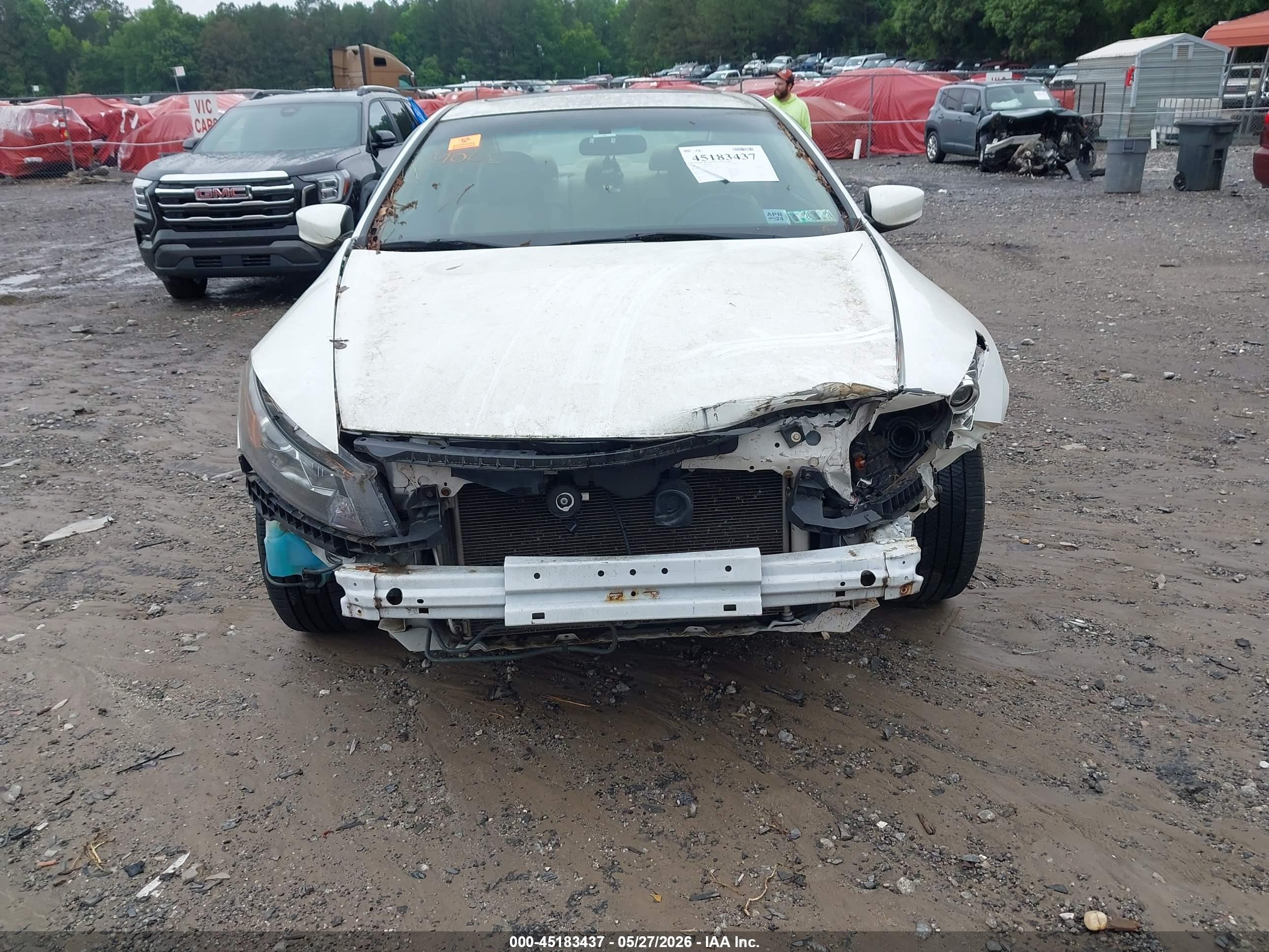 2011 Honda Accord 2.4 Ex-l Белый vin: 1HGCS1B80BA004760