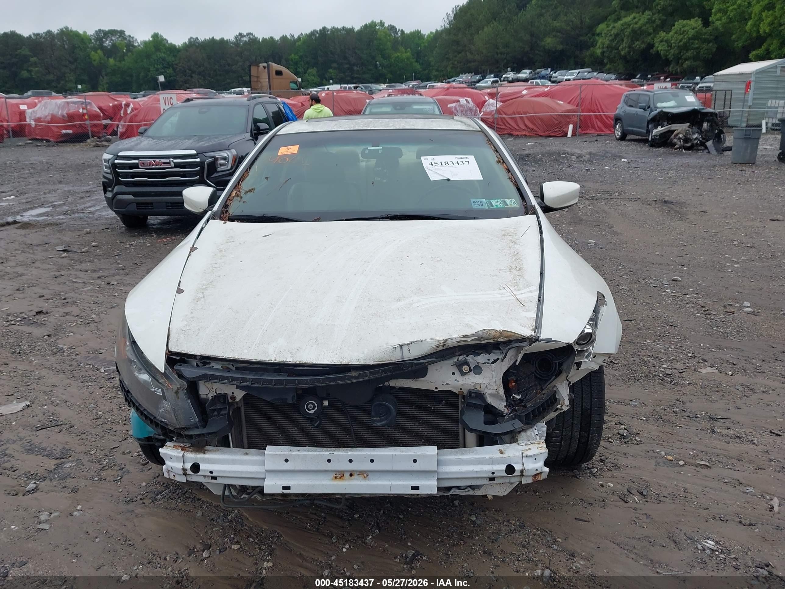 2011 Honda Accord 2.4 Ex-l Белый vin: 1HGCS1B80BA004760