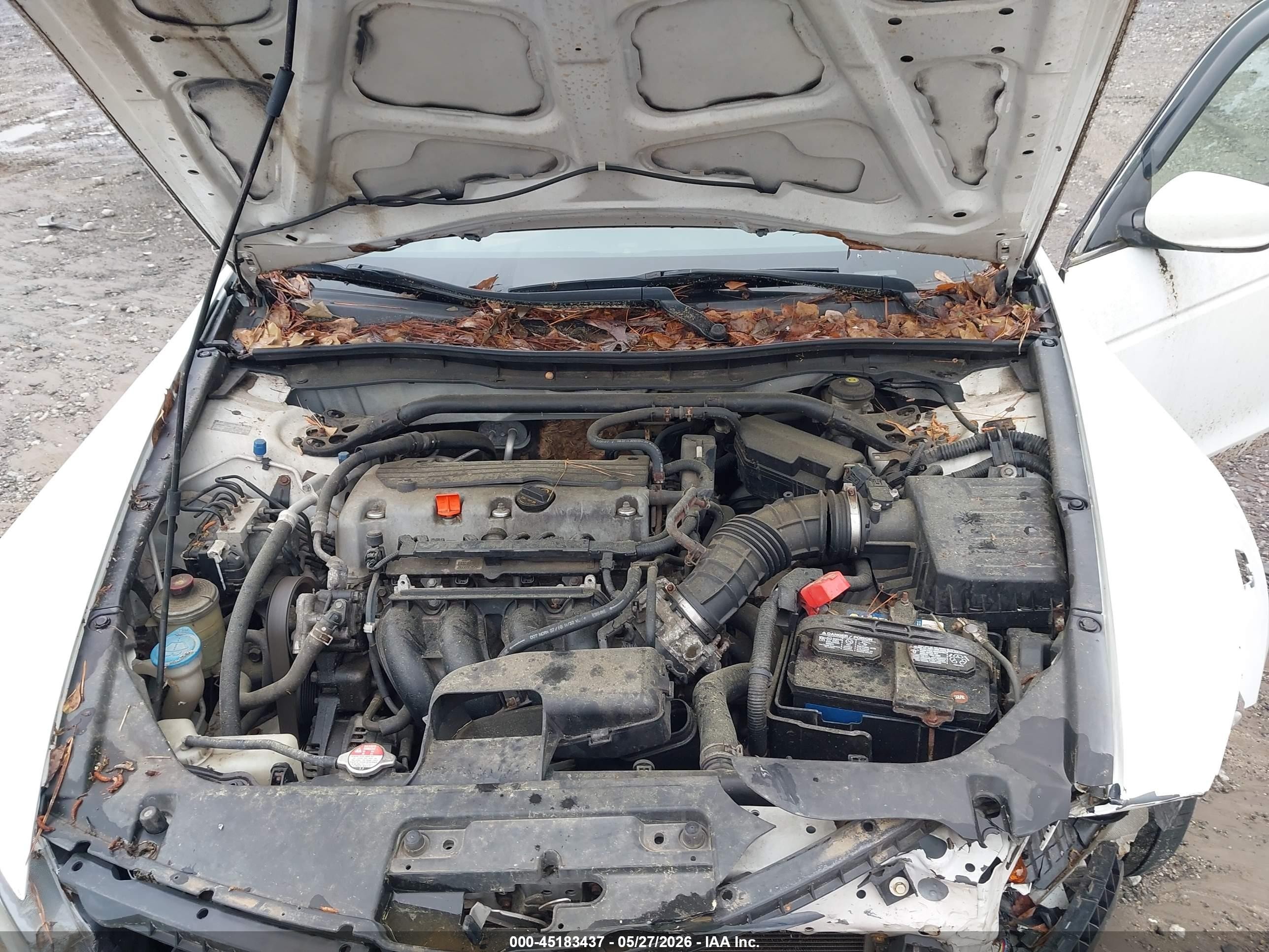 2011 Honda Accord 2.4 Ex-l Белый vin: 1HGCS1B80BA004760