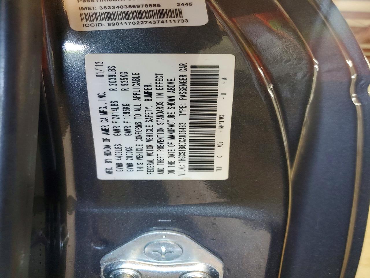 2012 Honda Accord Exl Gray vin: 1HGCS1B80CA006493
