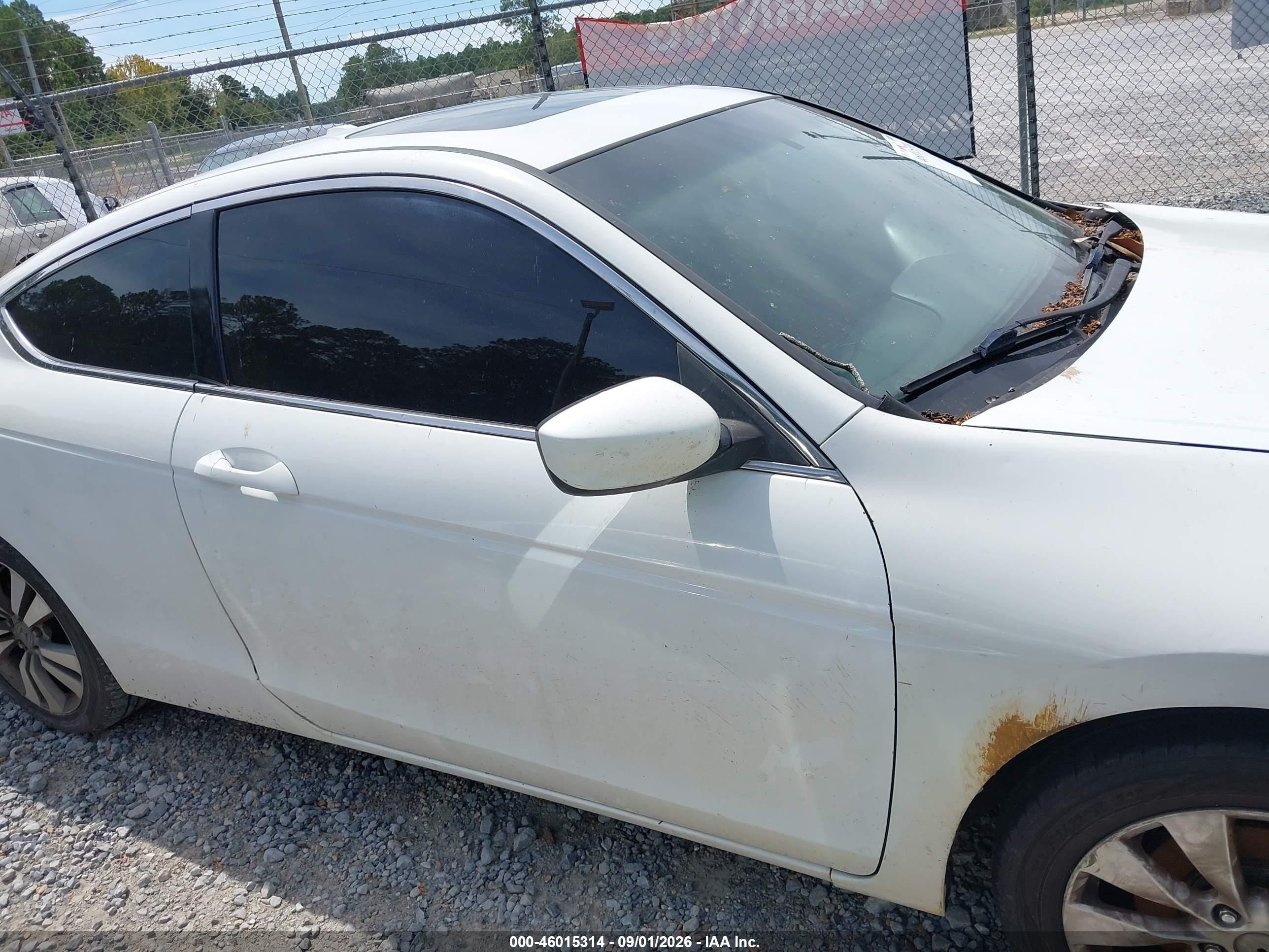 2012 Honda Accord 2.4 Ex-l White vin: 1HGCS1B81CA009595