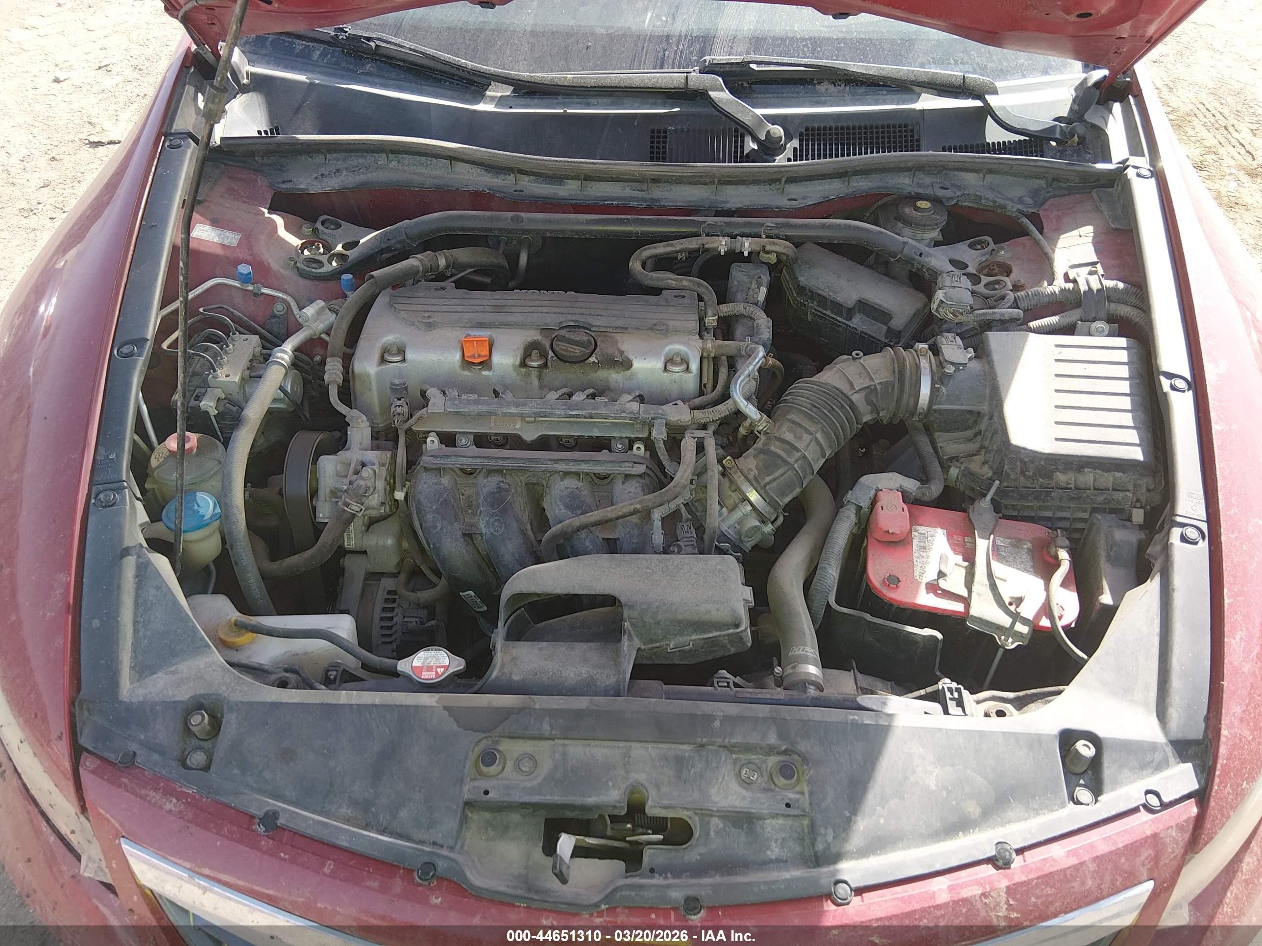 2012 Honda Accord 2.4 Ex-l Red vin: 1HGCS1B81CA010326