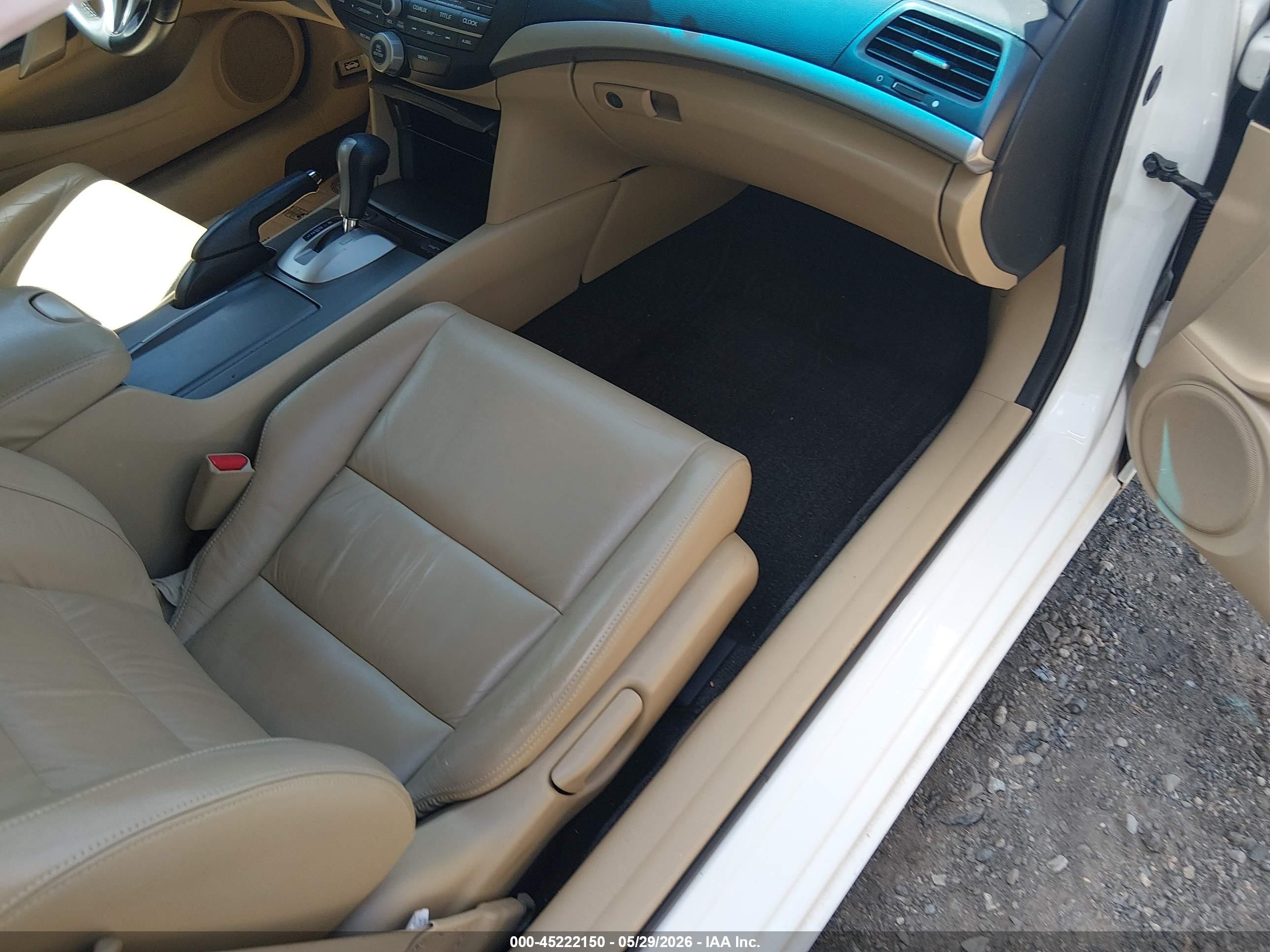 2011 Honda Accord 2.4 Ex-l White vin: 1HGCS1B82BA001522