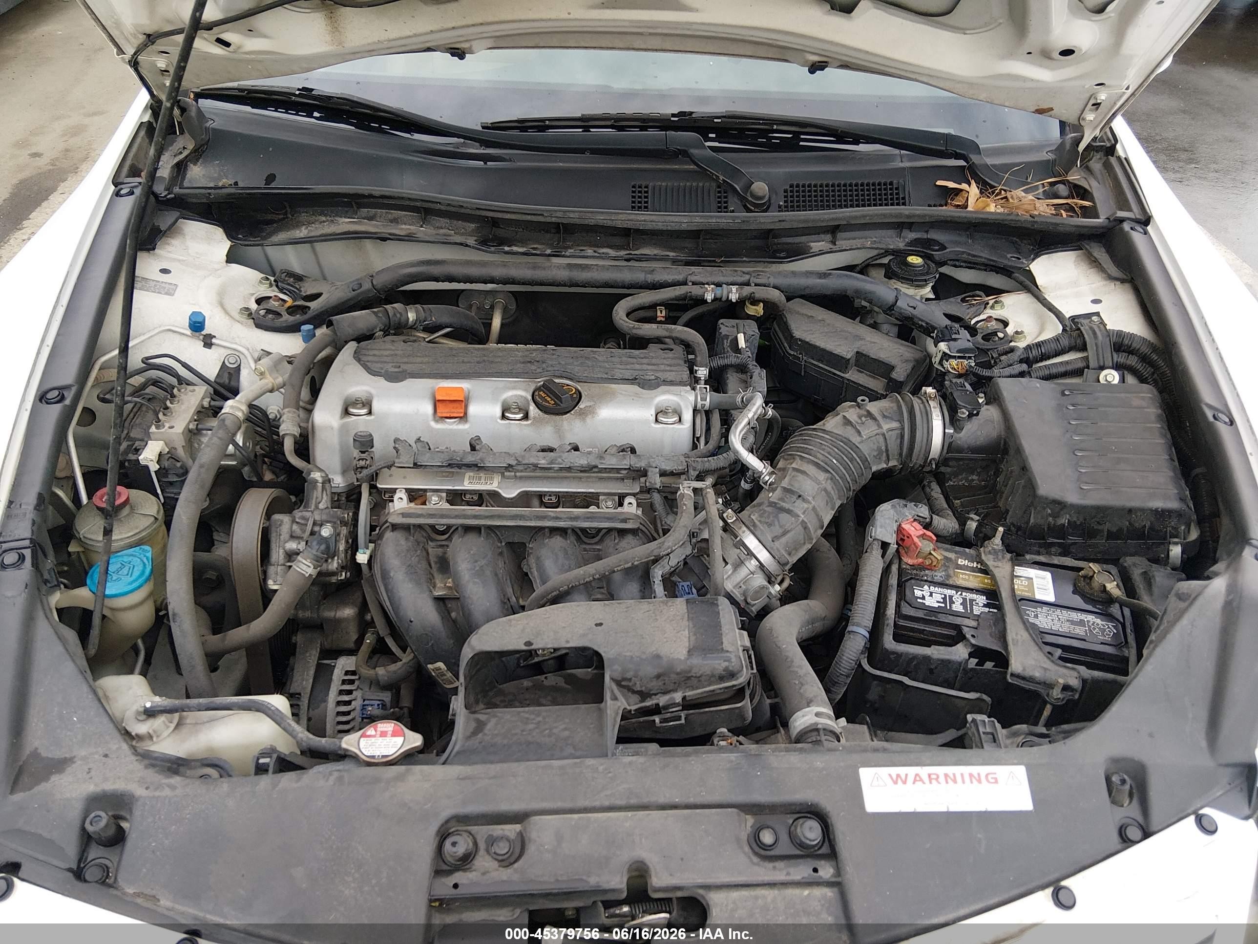 2012 Honda Accord 2.4 Ex-l White vin: 1HGCS1B82CA016068