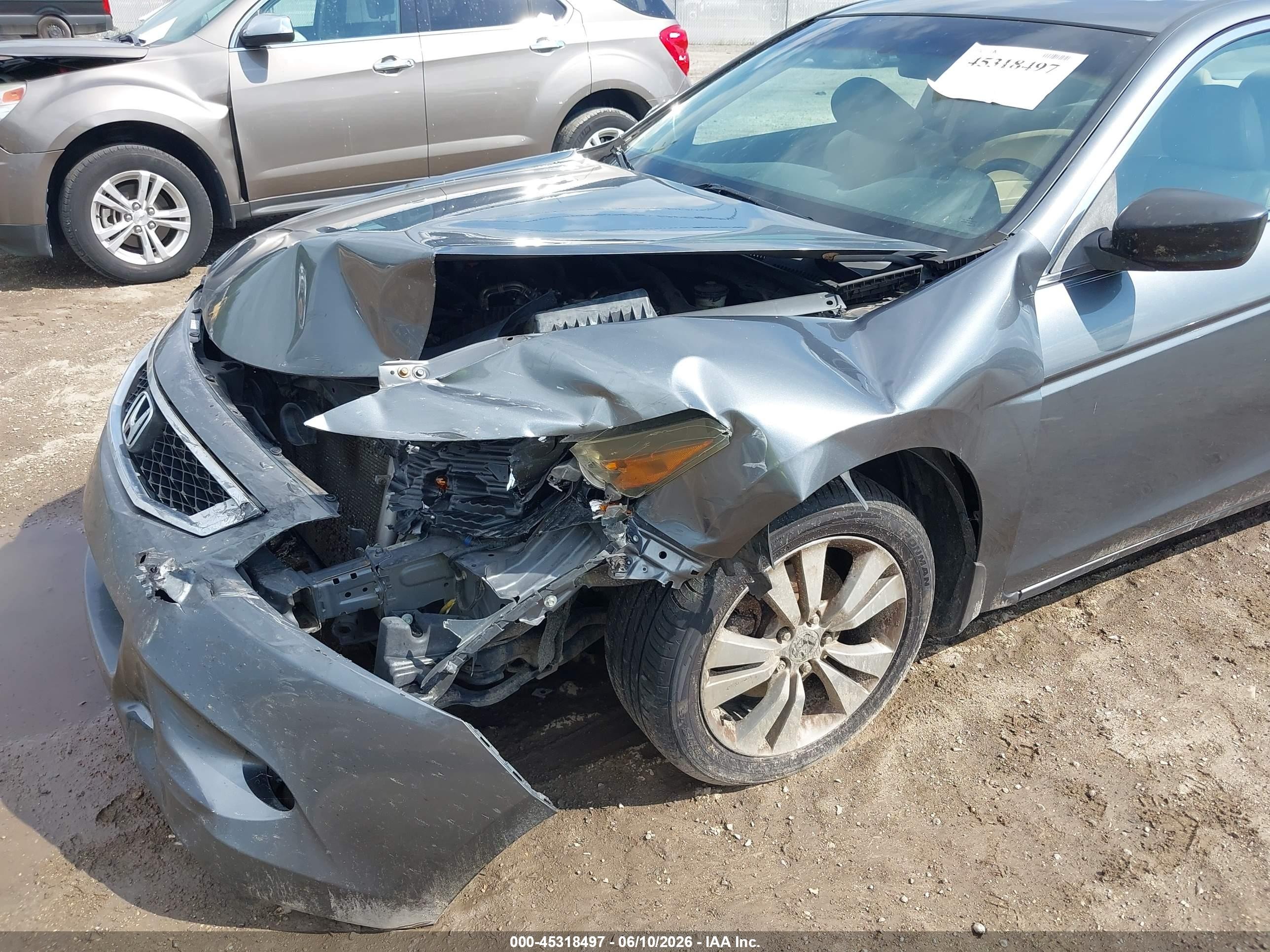 2010 Honda Accord 2.4 Ex-l Gray vin: 1HGCS1B83AA006954