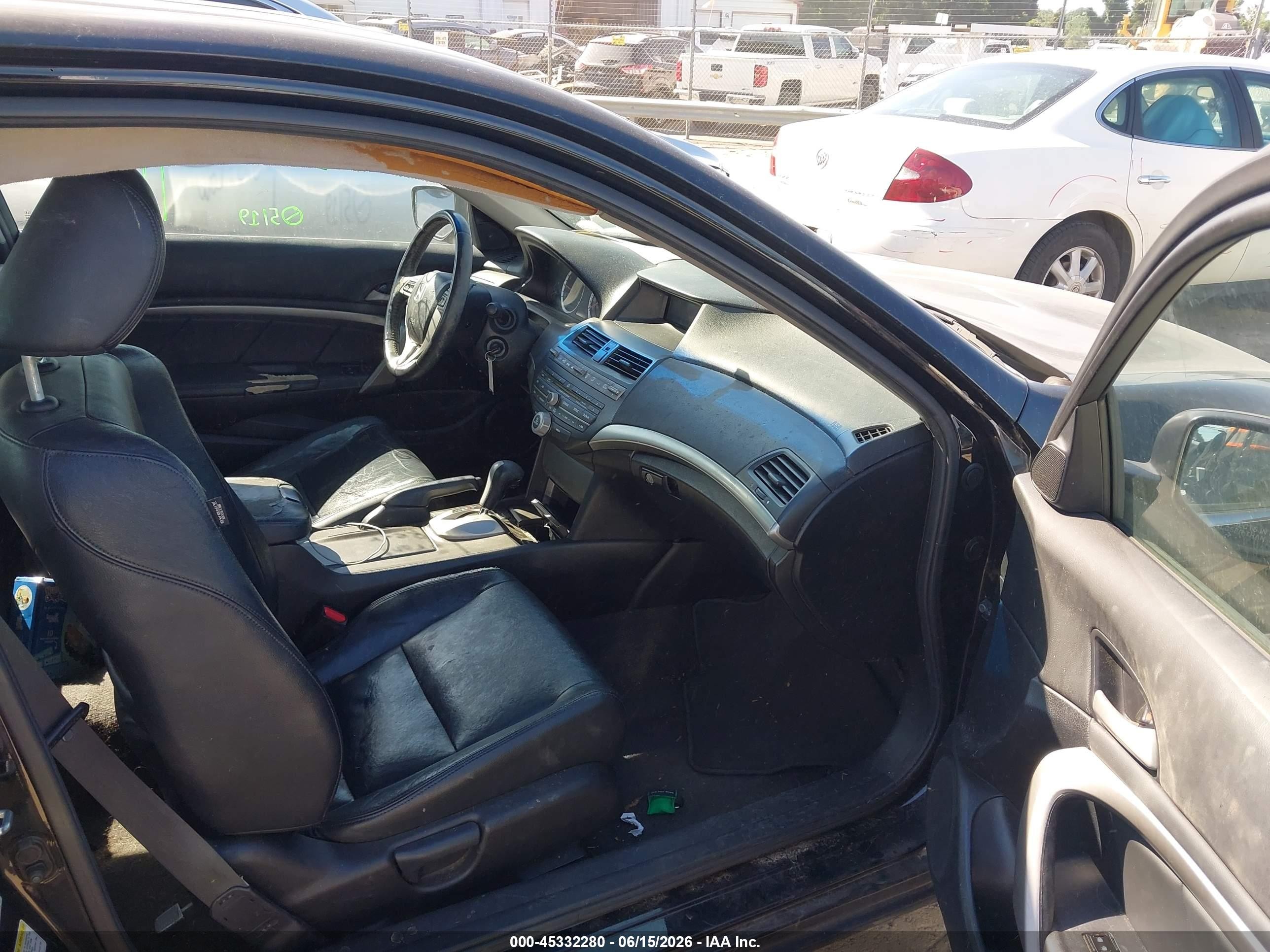 2010 Honda Accord 2.4 Ex-l Black vin: 1HGCS1B85AA019995
