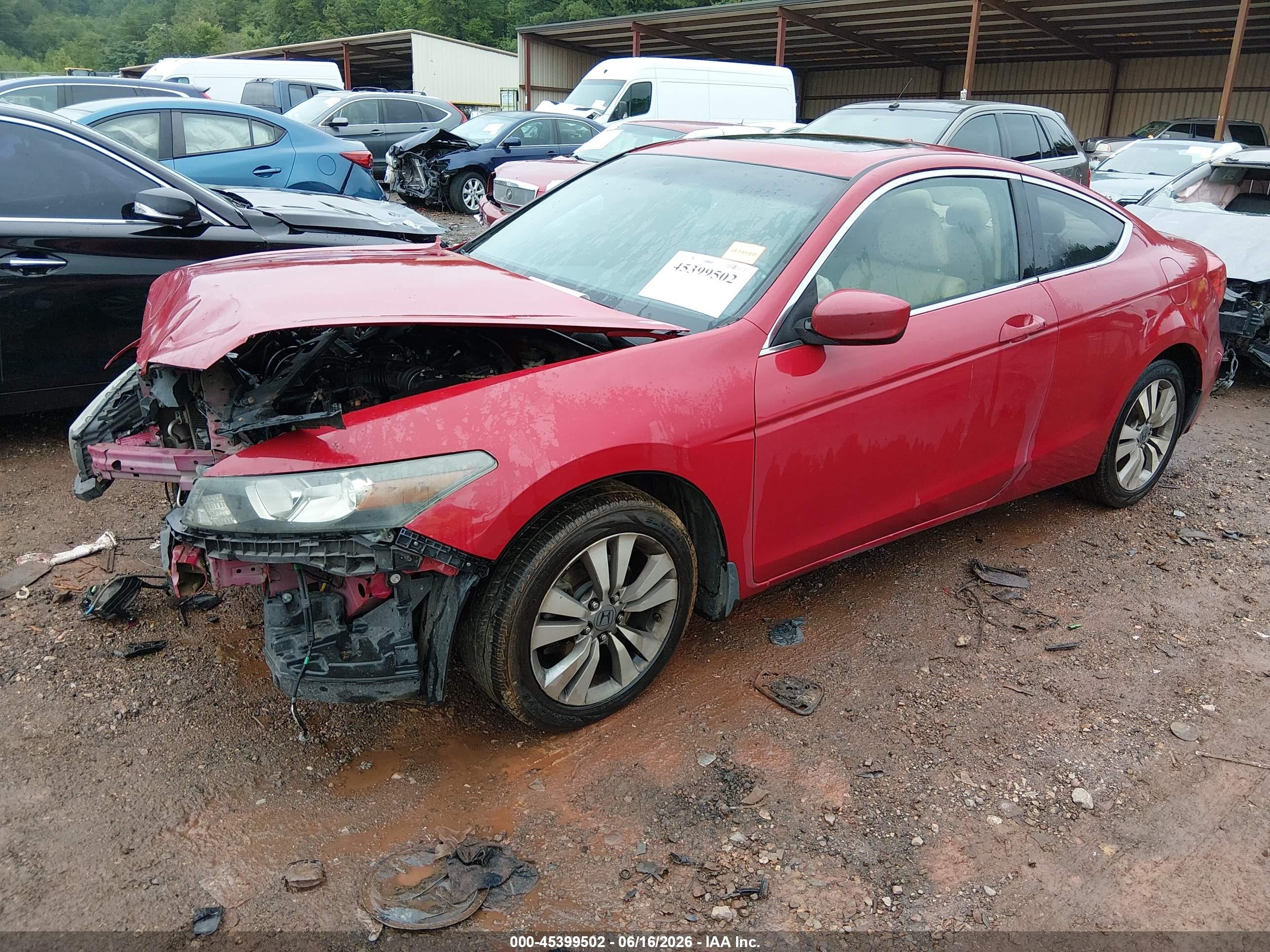 2011 Honda Accord 2.4 Ex-l Red vin: 1HGCS1B85BA003345
