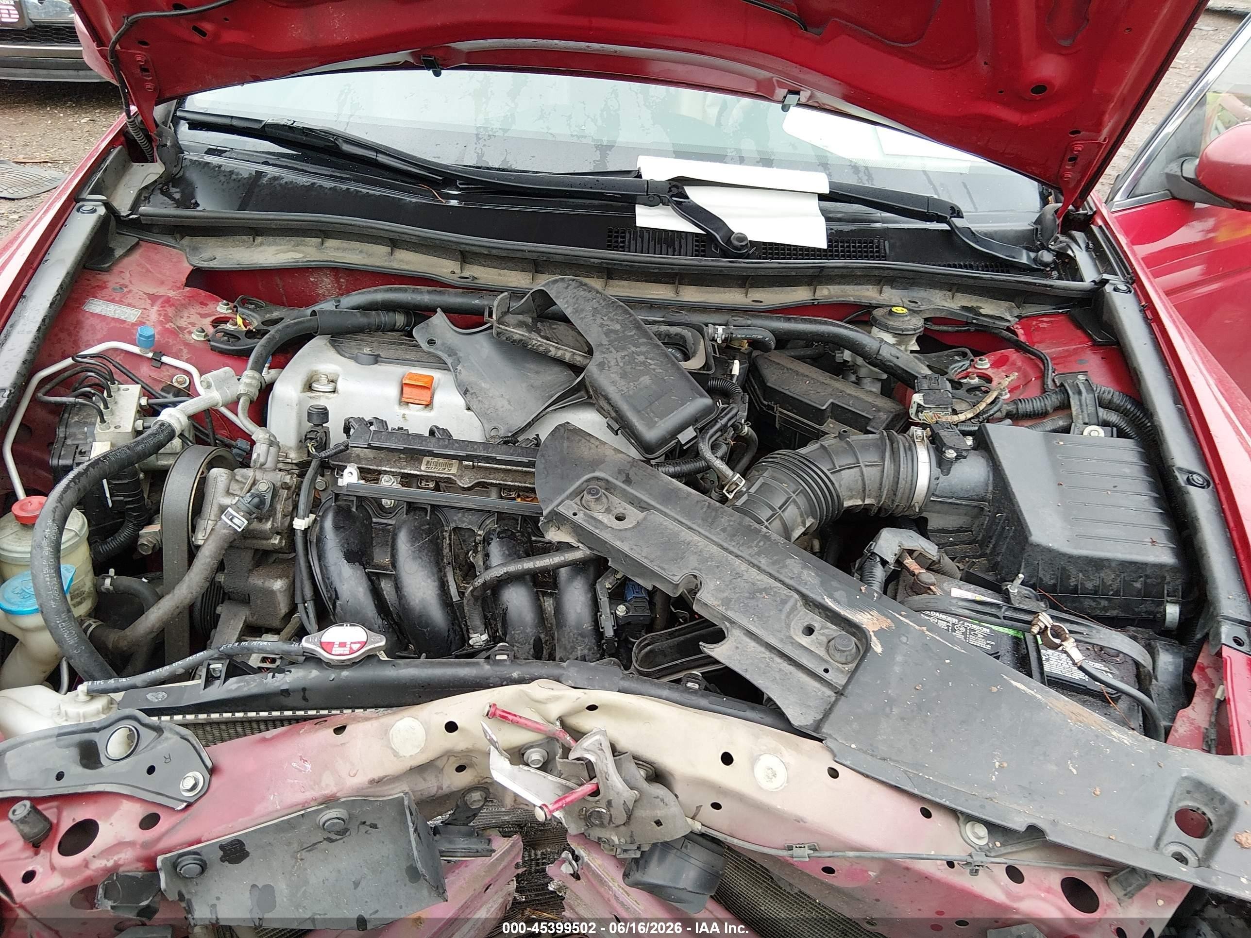 2011 Honda Accord 2.4 Ex-l Red vin: 1HGCS1B85BA003345
