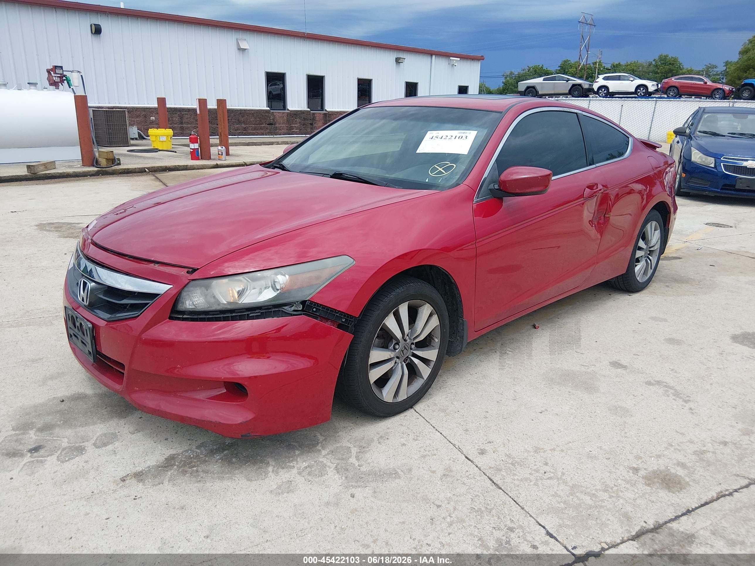 2011 Honda Accord 2.4 Ex-l Красный vin: 1HGCS1B85BA007458
