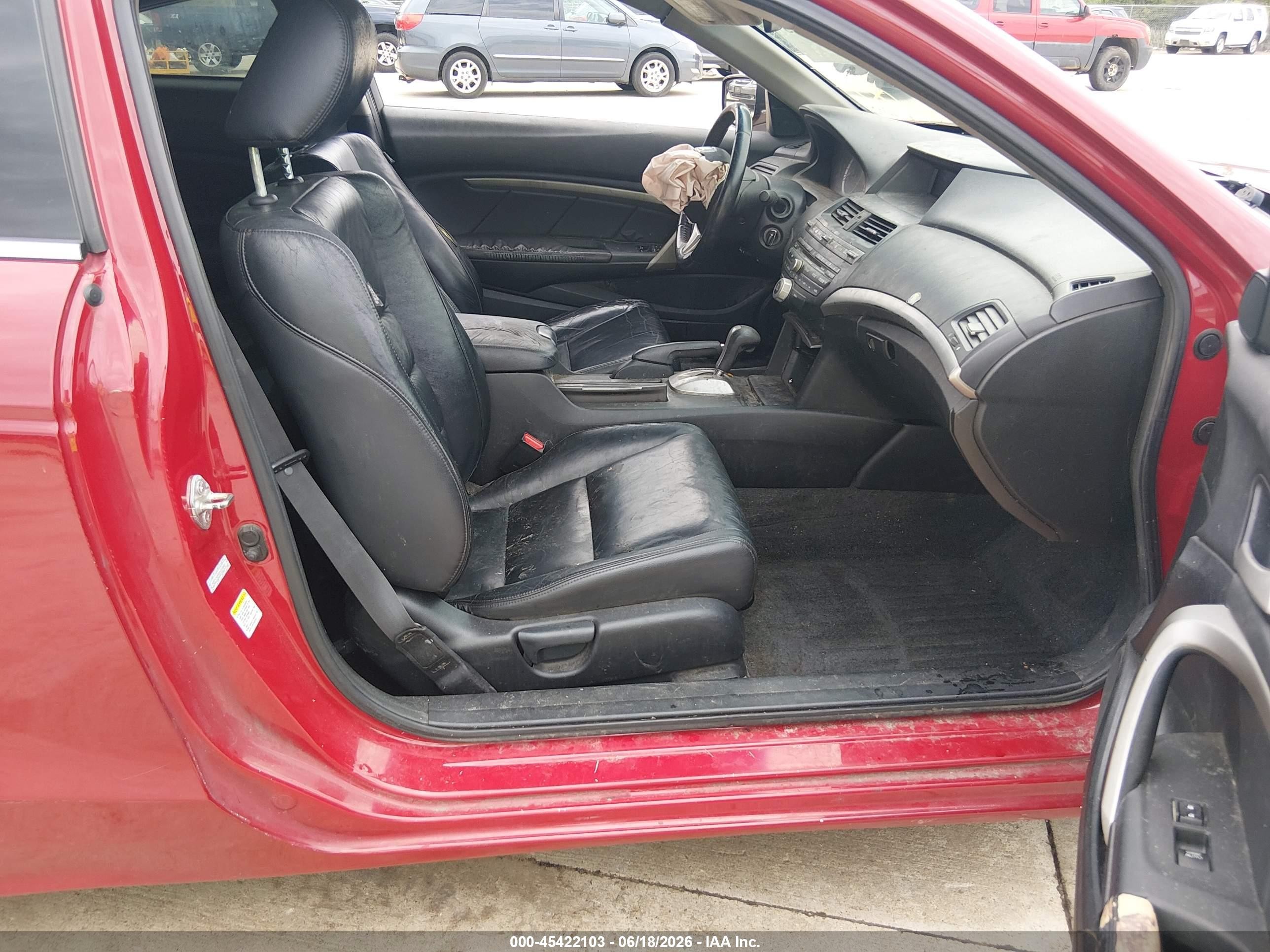 2011 Honda Accord 2.4 Ex-l Красный vin: 1HGCS1B85BA007458