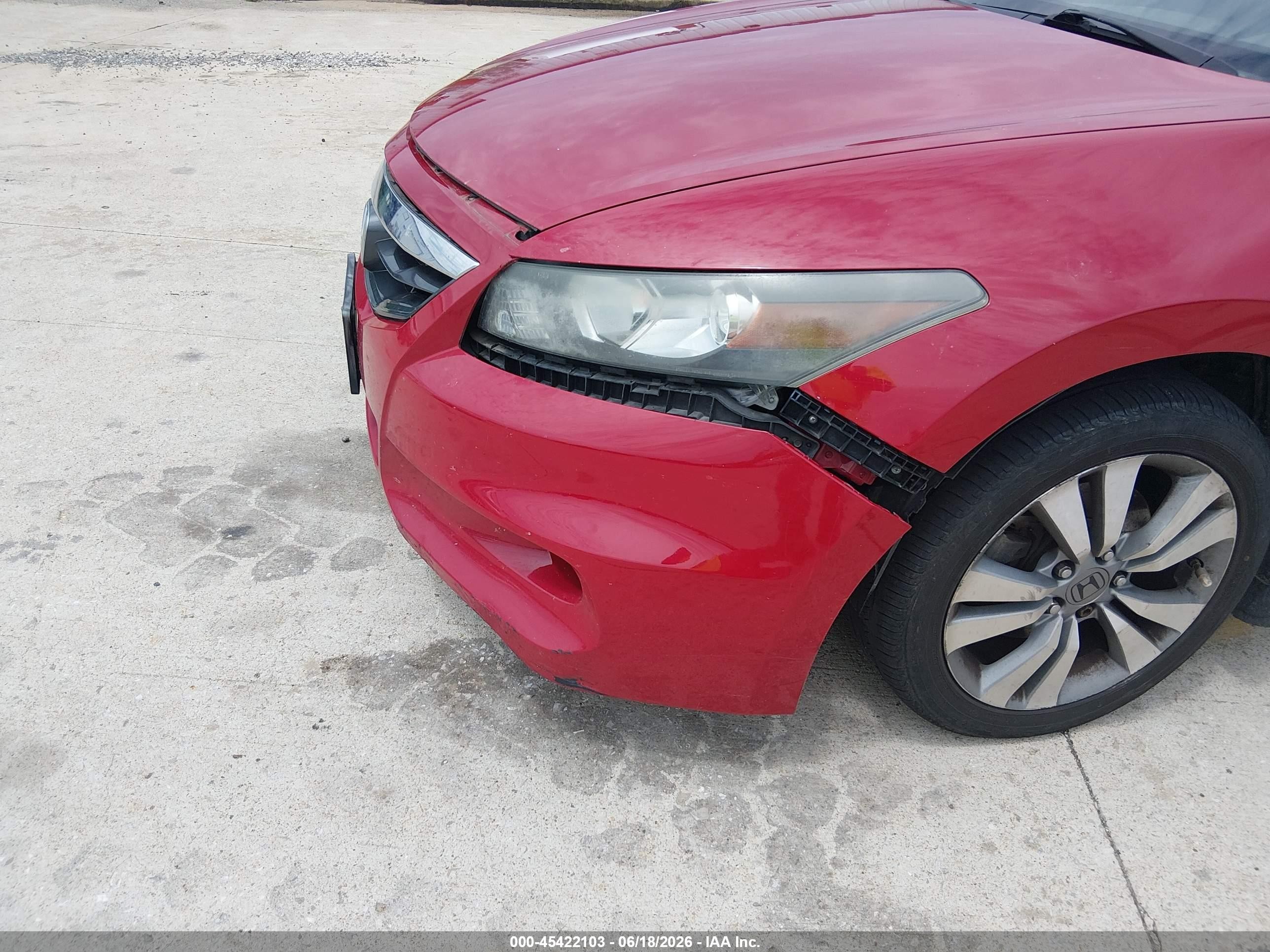 2011 Honda Accord 2.4 Ex-l Красный vin: 1HGCS1B85BA007458