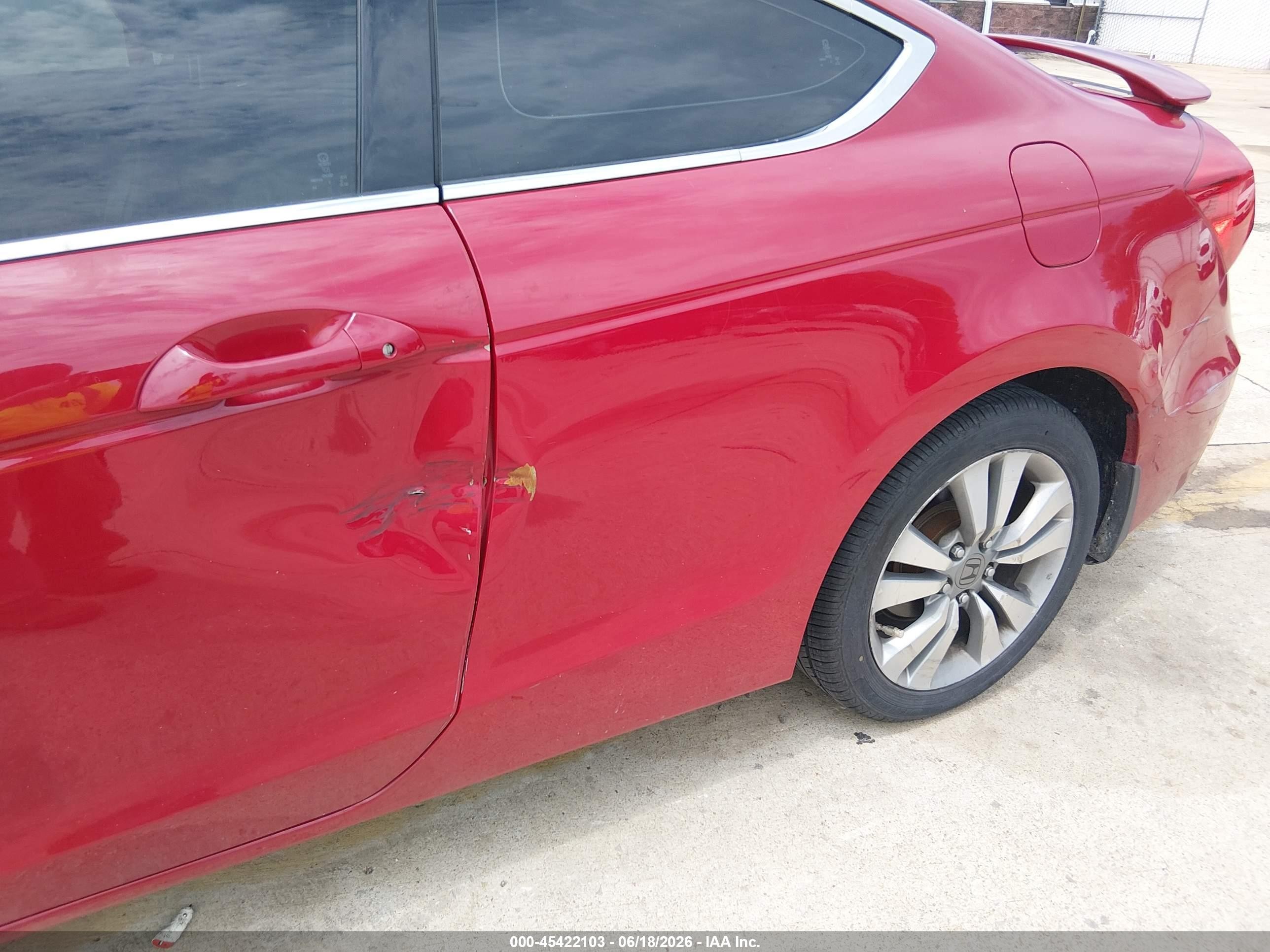 2011 Honda Accord 2.4 Ex-l Красный vin: 1HGCS1B85BA007458