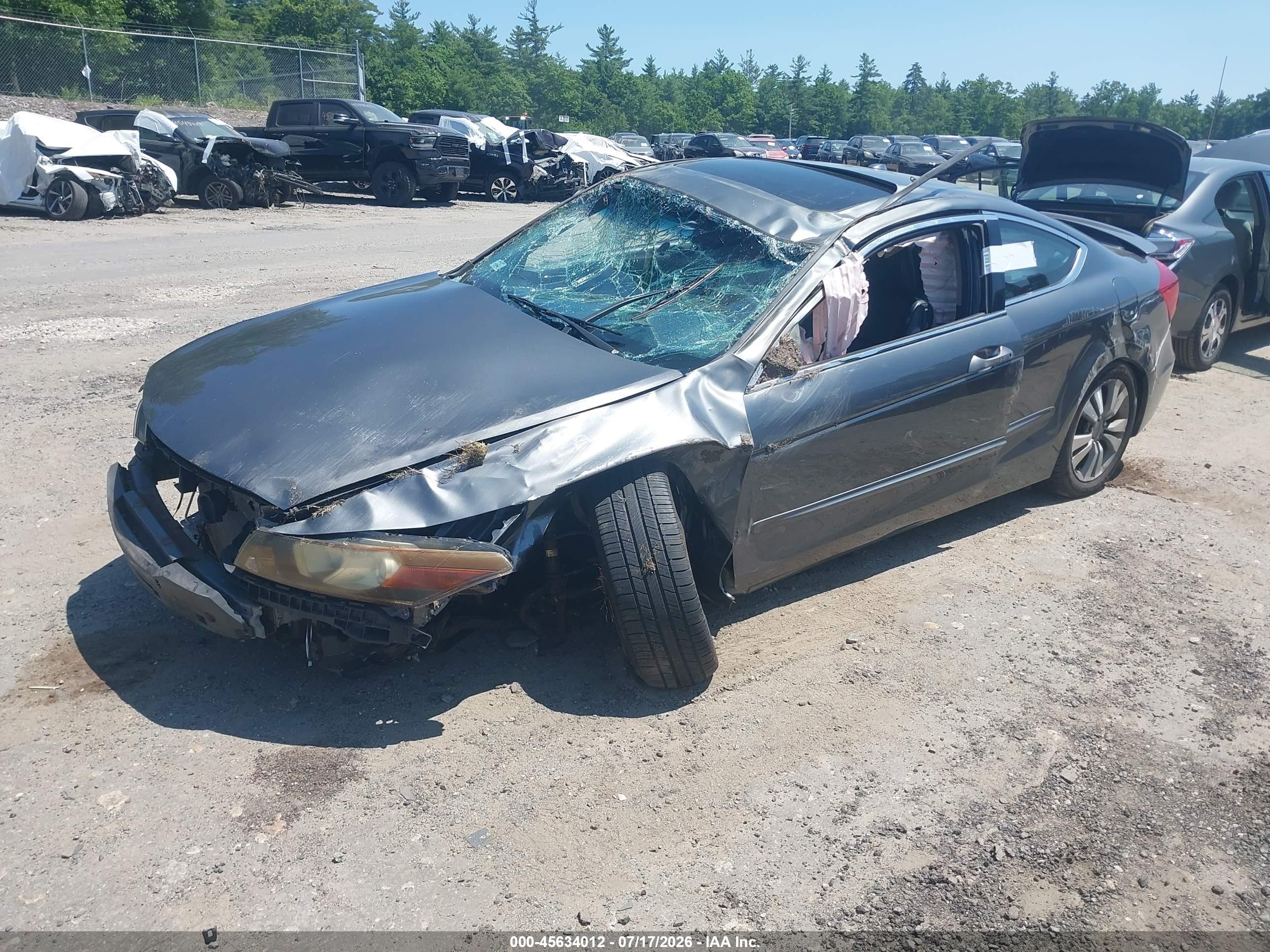 2012 Honda Accord 2.4 Ex-l Gray vin: 1HGCS1B86CA018289
