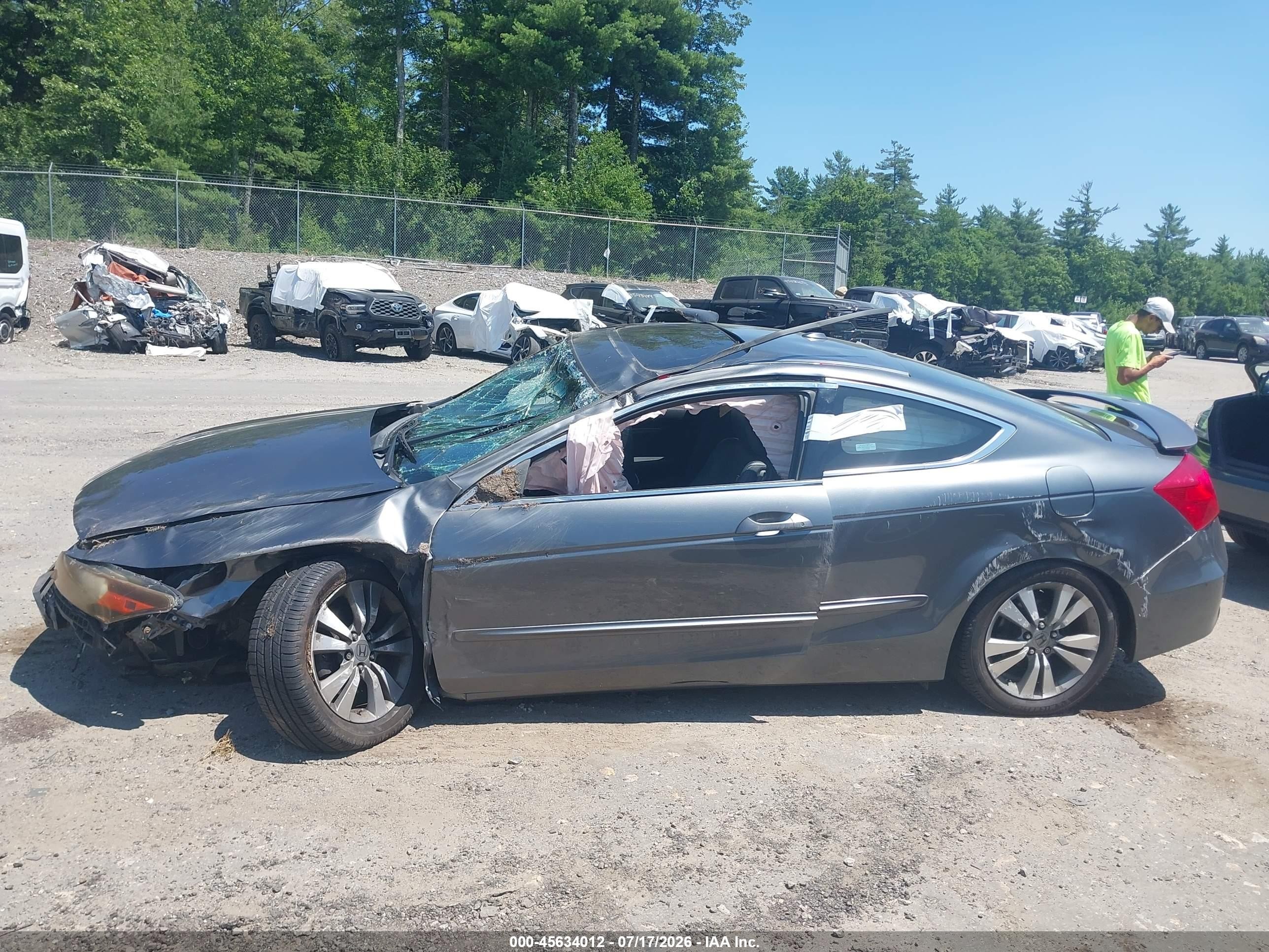 2012 Honda Accord 2.4 Ex-l Gray vin: 1HGCS1B86CA018289