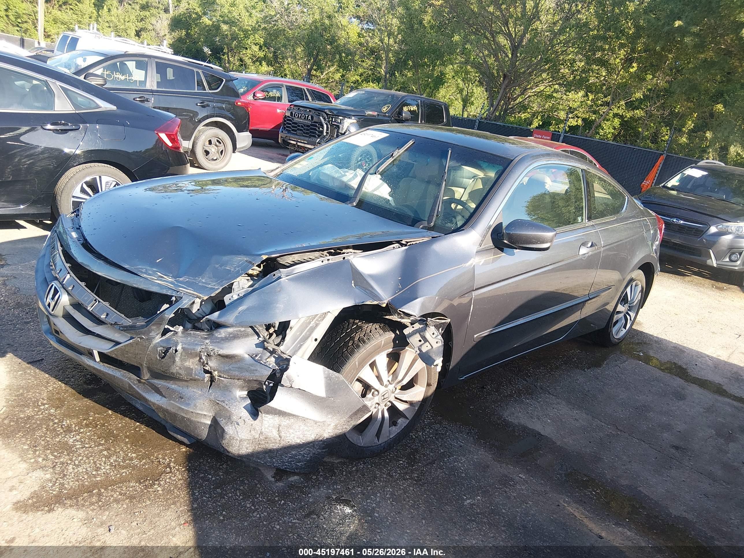 2012 Honda Accord 2.4 Ex-l Gray vin: 1HGCS1B86CA020589