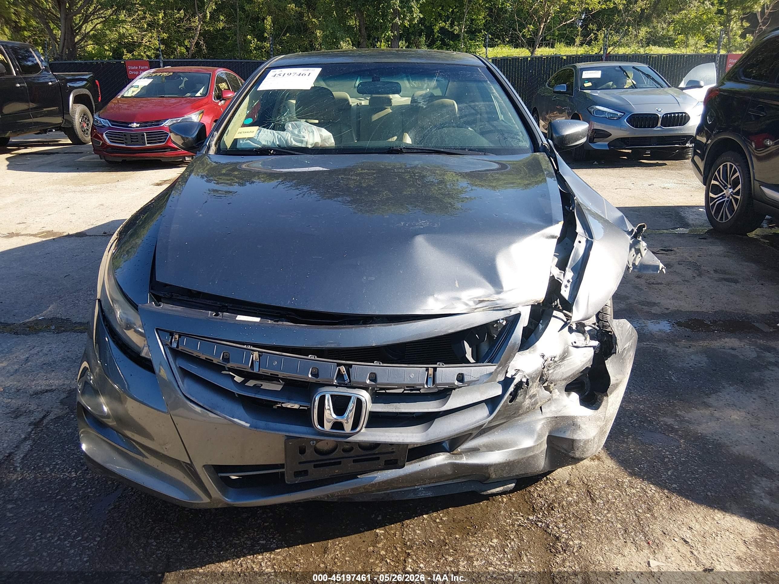 2012 Honda Accord 2.4 Ex-l Gray vin: 1HGCS1B86CA020589