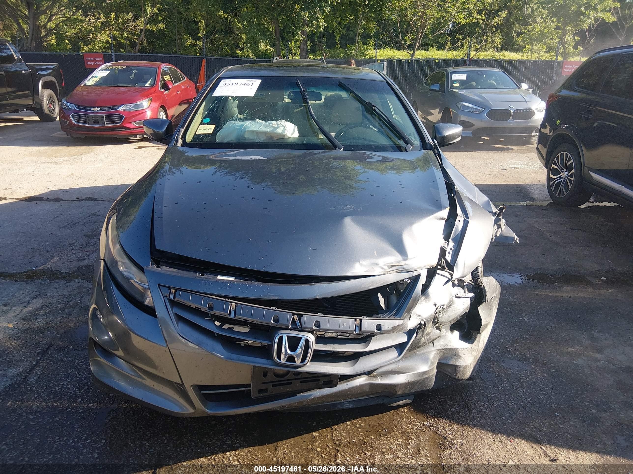 2012 Honda Accord 2.4 Ex-l Gray vin: 1HGCS1B86CA020589