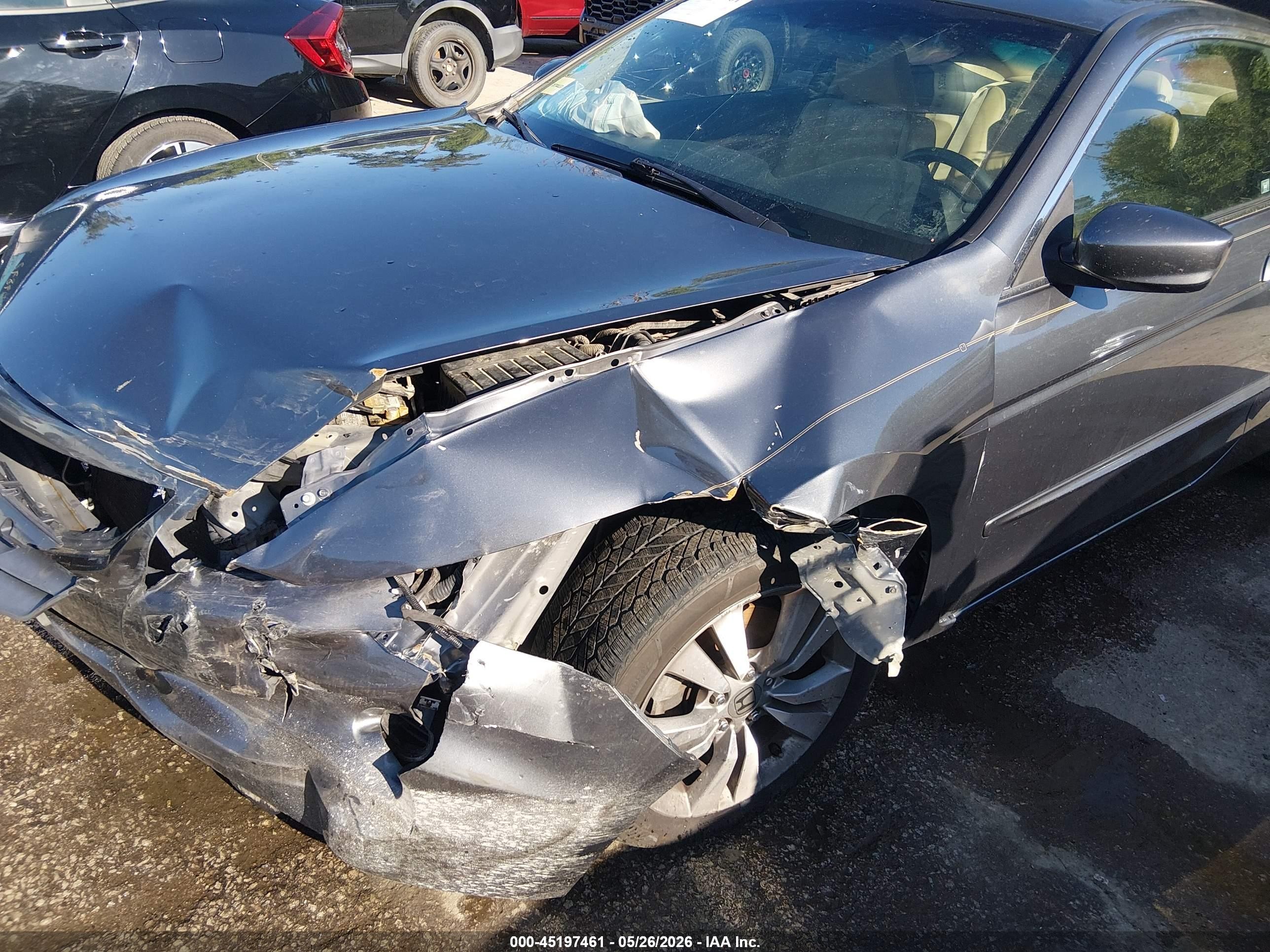2012 Honda Accord 2.4 Ex-l Gray vin: 1HGCS1B86CA020589