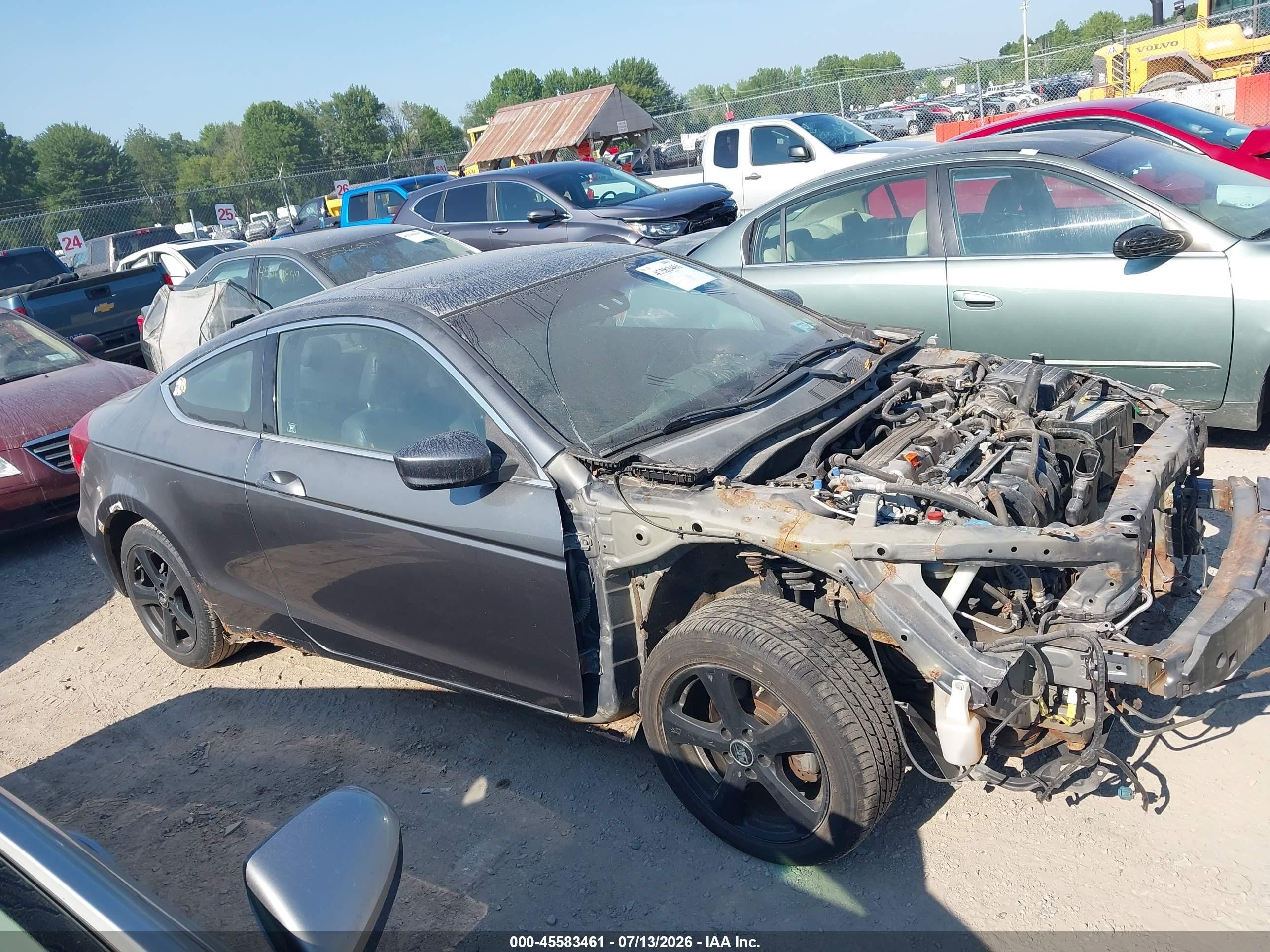2012 Honda Accord 2.4 Ex-l Gray vin: 1HGCS1B87CA008533